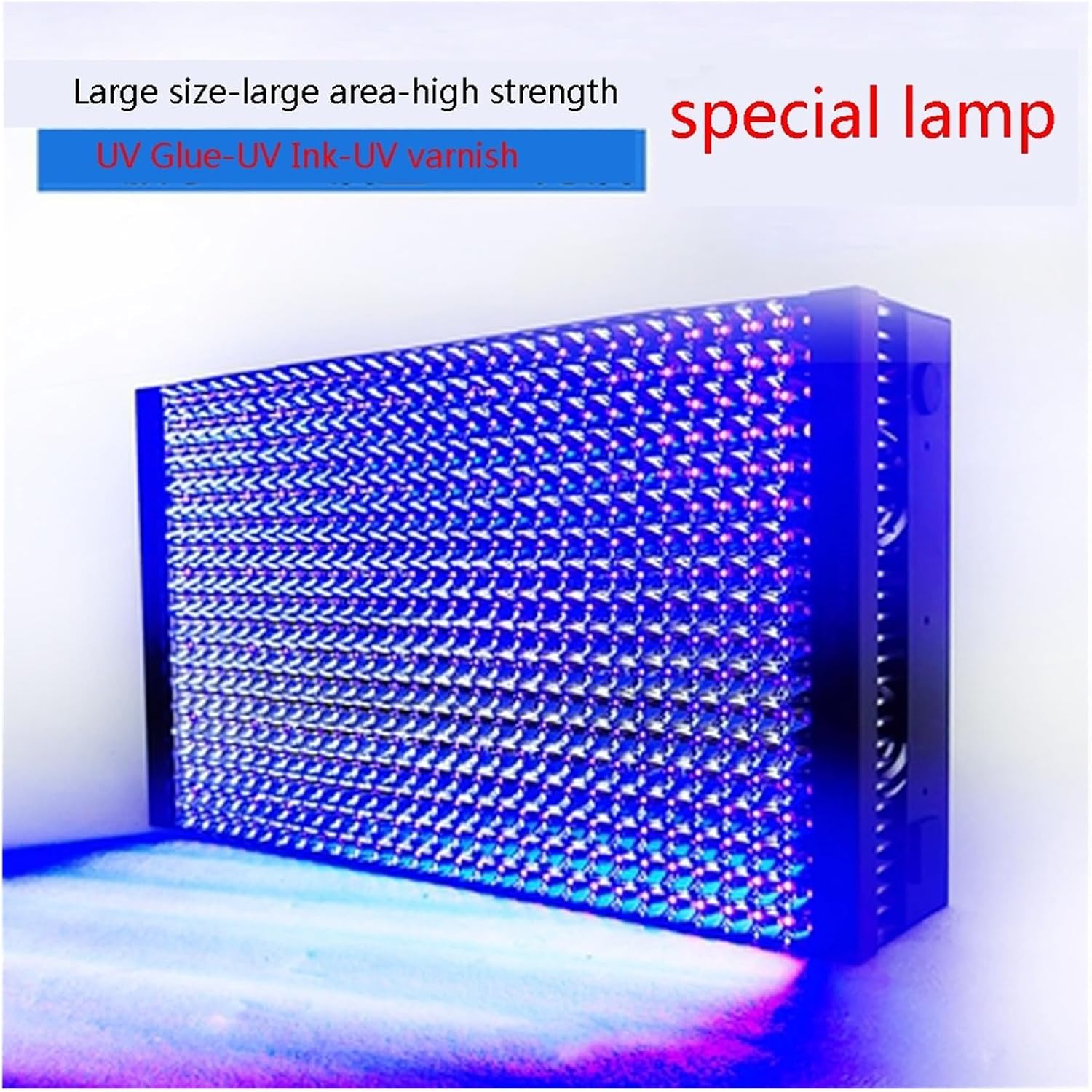 Large Area High Intensity UV Curing Lamp 395Nm 365Nm Ultraviolet Shadowless Glue Water Ink Screen Printing Exposure Green Oil for DIY Enclosures(11000W,365Nm)