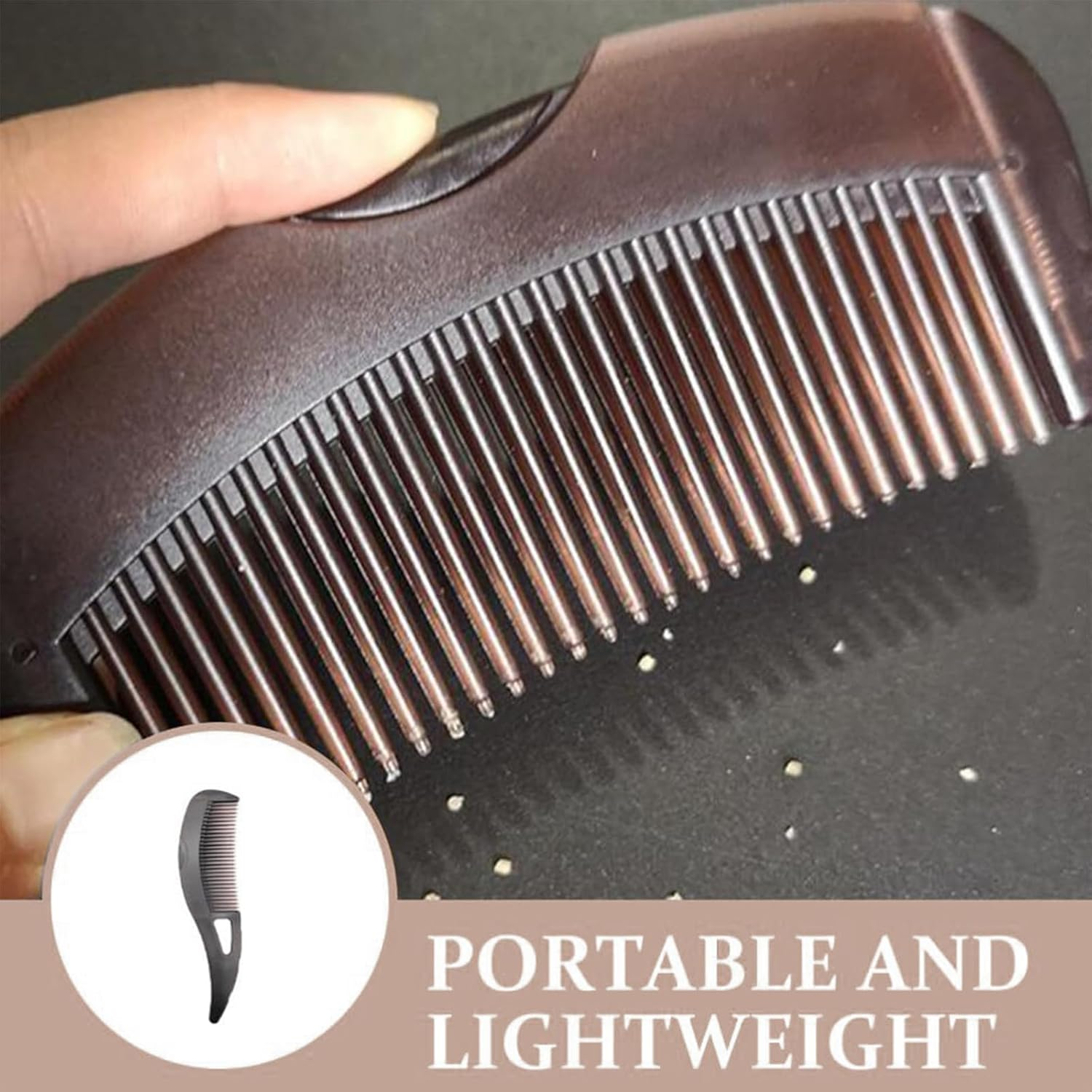 NATOSU Dandruff Comb, Hollow Tooth Hair Brush for Refreshing Scalp Massage, Removing Dandruff Grime, Reducing Itching, Scalp Care Comb with Skin Scratching Handle