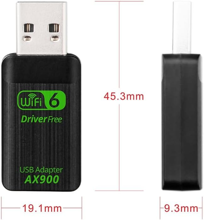 900M USB Wifi 6 Adapter Dual Antenna 600M Network Card AX900 Dual Band 2.4G 5G Wifi Adapter for PC Laptop Tablet Controller image number 1