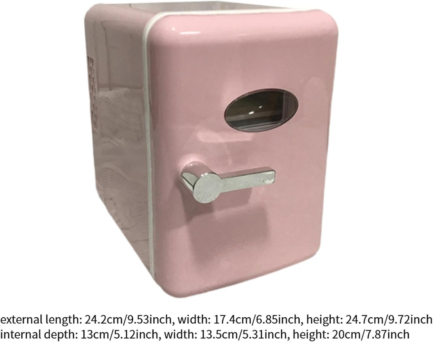 STARTIST Skincare Fridge Mini Fridge 4L Single Door Multipurpose Compact Refrigerator for Drinks Cosmetic Skincare Car, Pink - White image number 5