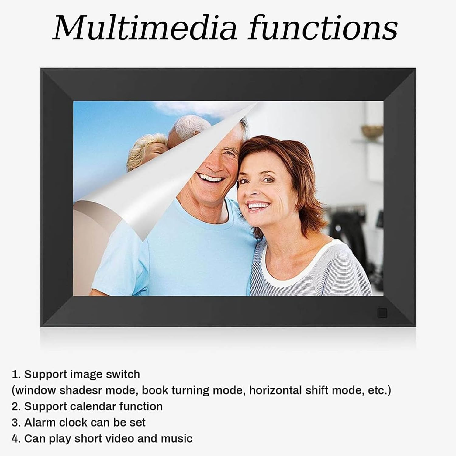 Digital Photo Frame, 10.1 Inch Remote Control Digital Picture Frame 1280*800 IPS High Resolution 16:10 Display, Electronic Picture Frame Support Auto-Rotate/Image Preview /Video /Calendar Clock image number 2