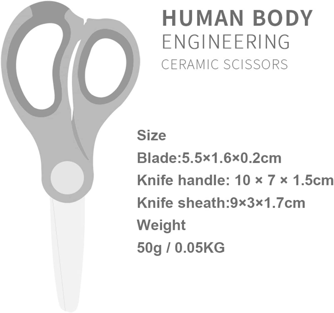 Portable Ceramic Baby Food Scissors Shears with Cover and Travel Case,Ceramics Shear Drop-Resistance Baby Safety Kids Food Feeding Accessories Scissors Tableware Household Tool (Green) image number 6