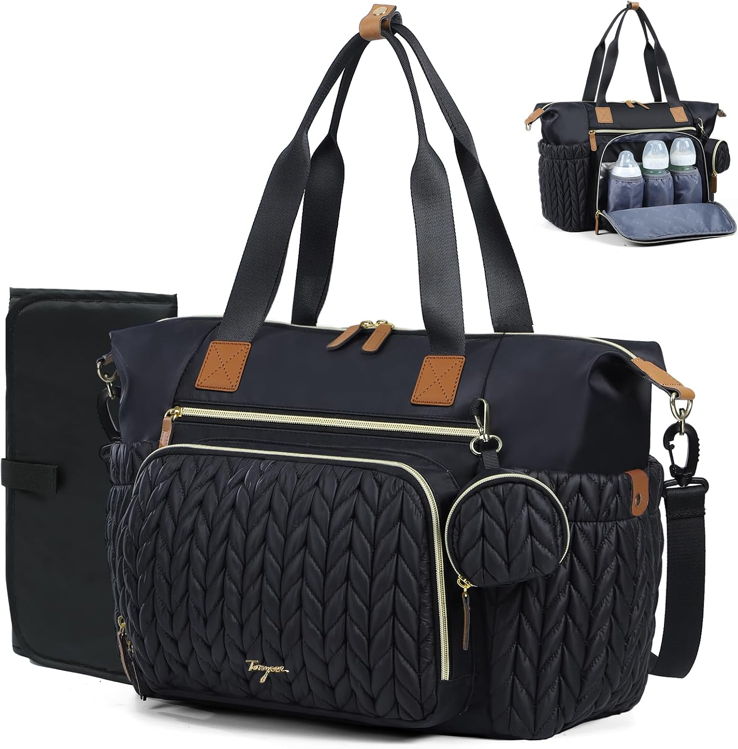 Tonyeee Baby Wickelrucksack Gro&szlig;e Wickeltasche,Wasserdicht Tragbare Reise Umh&auml;ngetasche Tragetasche Henkeltaschen Babytasche Mit Schultergurte