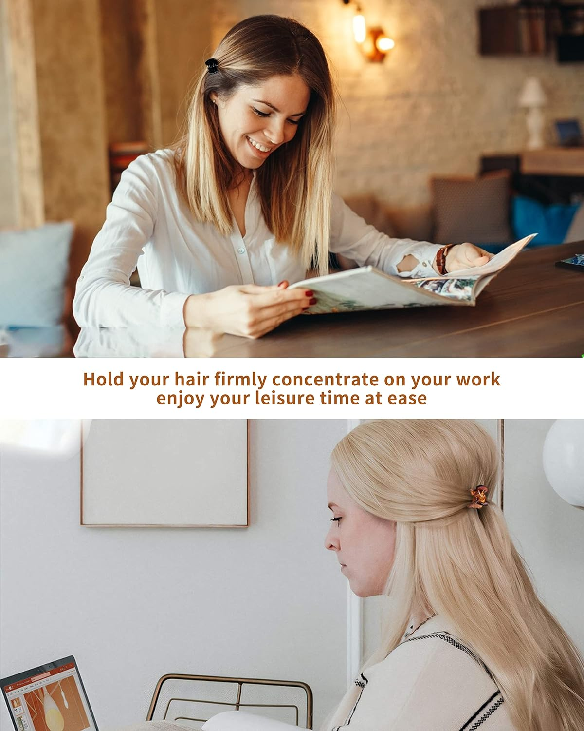 Mini Hair Clips - 72 Pcs for Women and Girls, Plastic, Small Claw Hair Clips with 3 Colors, Tiny image number 6