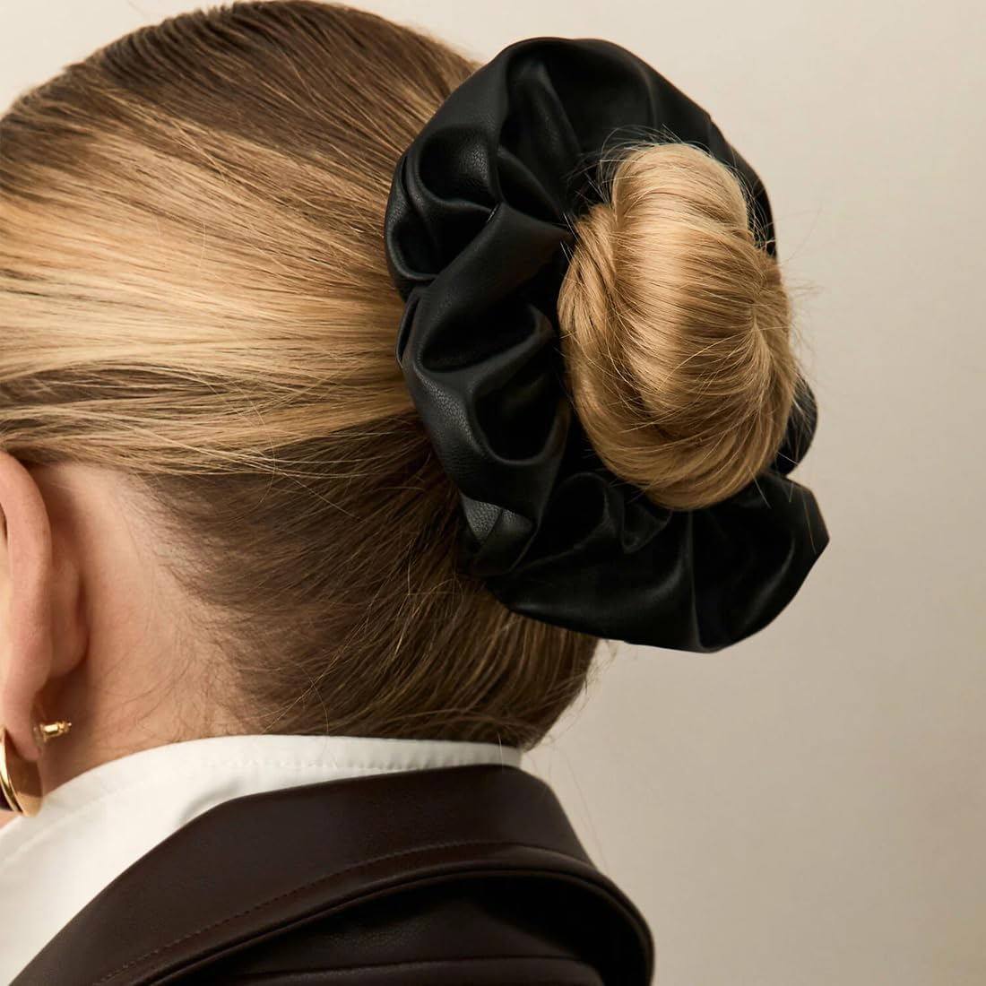 ZORVYN Set of 18 Silk Satin Fabric Hair Scrunchies - 6 Colors &times; 3 Sizes - Colorful Soft Elastic Ponytail Holder Scrunchies for Women Girls image number 3