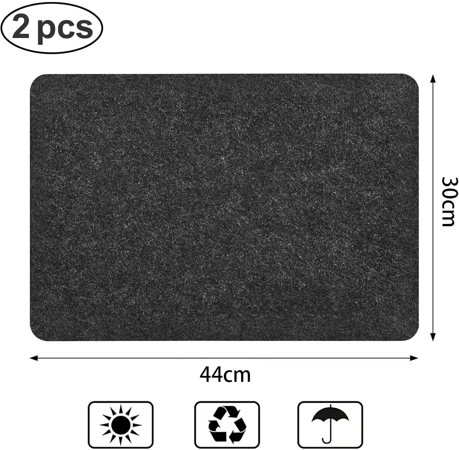 Heat Resistant Mat for Air Fryer, 2 Pcs Heat Resistant Pad Countertop Protector Mat Coffee Maker Mat for Countertops with Sliding Function for Air Fryer, Blender, Coffee Maker, Toaster image number 3