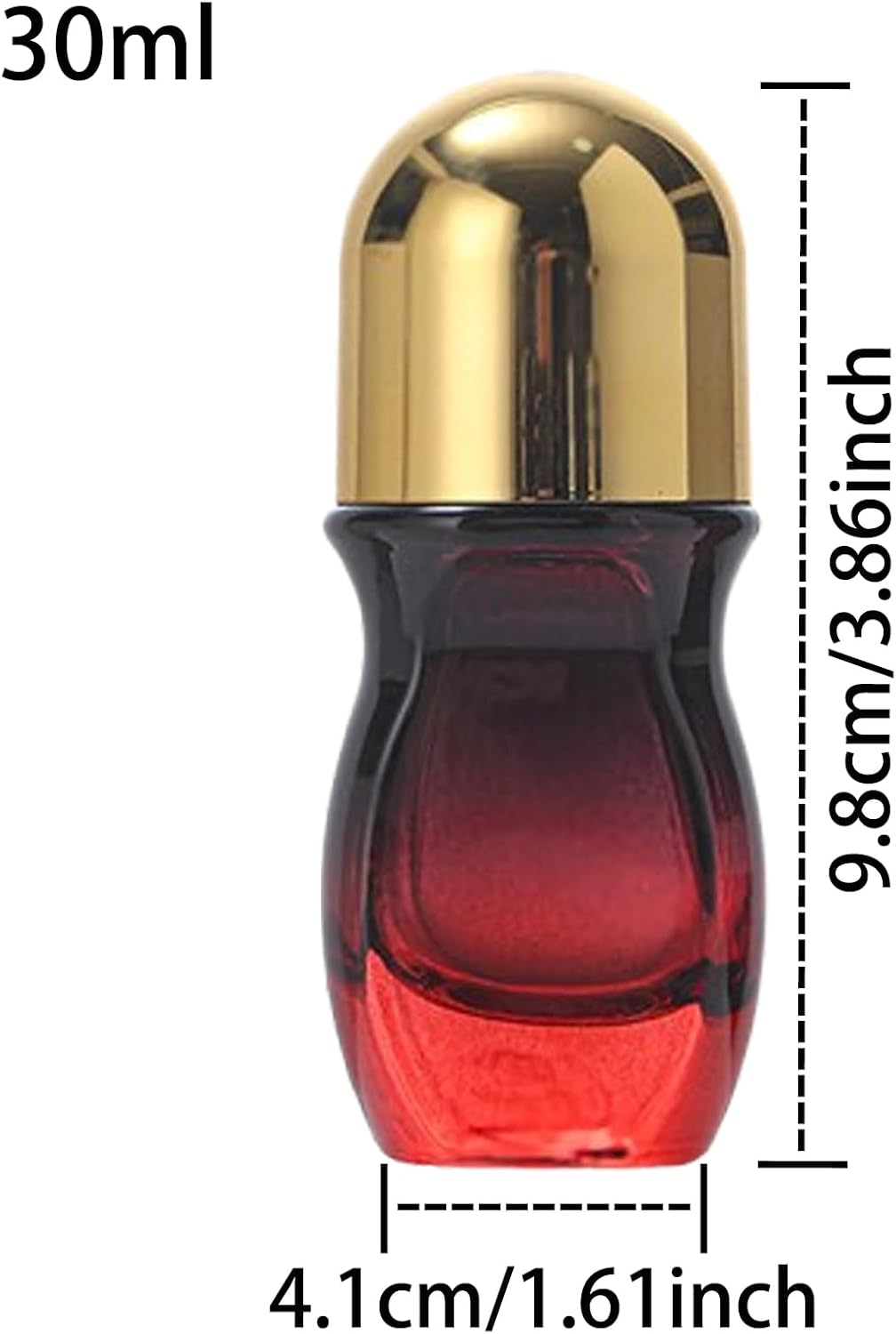 2 Pcs 30Ml Glass Deodorant Roller Bottle Empty Roll on Bottles for Castor Oil Roller Ball Containers for Essential Oils image number 3