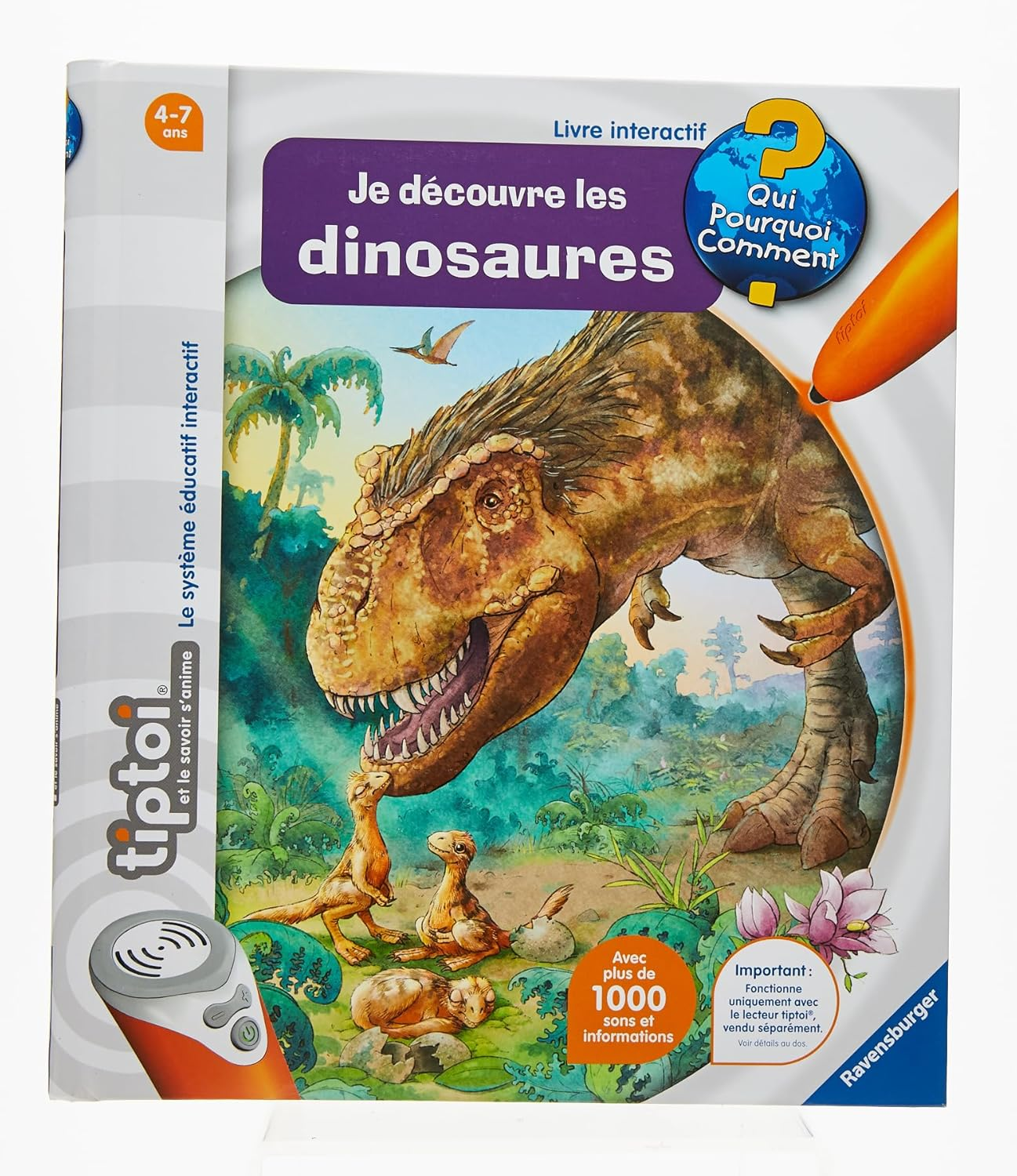 Ravensburger - Tiptoi&reg; &ndash; Interactive Book &ndash; I Discover the Dinosaurs &ndash; Electronic Educational Game without Screen &ndash; from 4 Years &ndash; French Version &ndash; 00145 image number 4