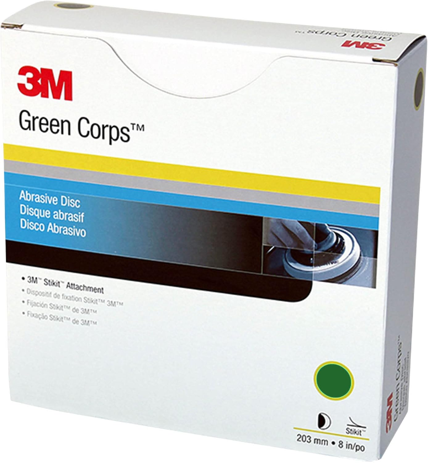 3M 01549 Green Corps Stikit 8" 80D Grit Production Disc image number 4