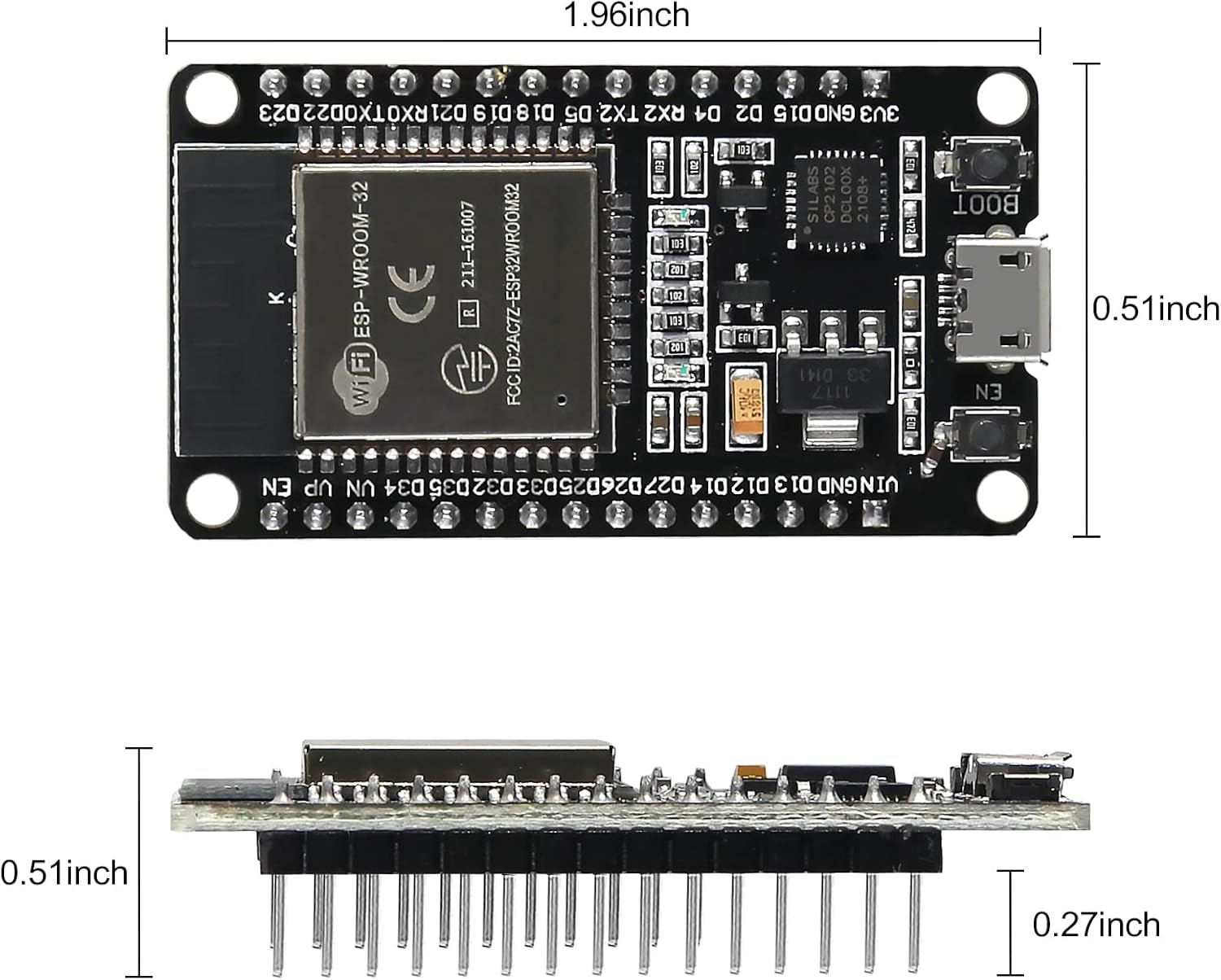 DIANN ESP32 ESP-WROOM-32 ESP-32S Development Board CP2102 Ultra-Low Power Dual Core Esp32-Devkitc-32 with Expansion Board image number 5