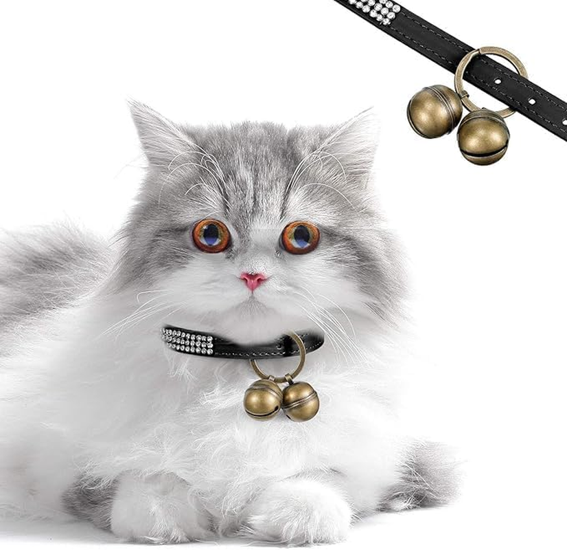 2 Strings in 4 Pieces Dog Cat Bells for Collar Loud Brass Pet Bells with Key Rings Pendant Accessories Pet Tracker for Training image number 1