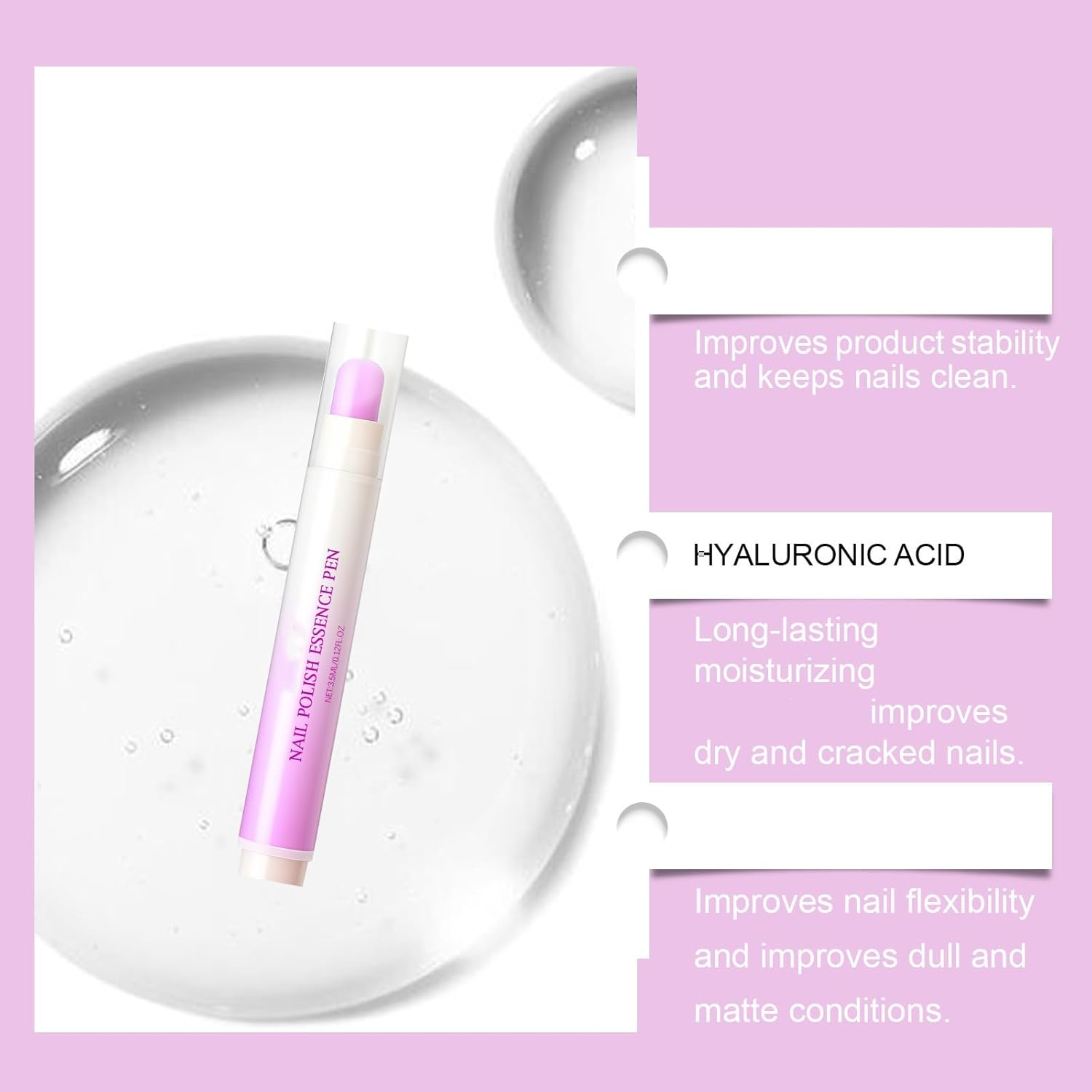 Nail Polish Essence Pen, Strengthener & Growth Treatment for Weak/Damaged Nails, Oil Pen for Nourishing, Hydrating and Restoration Fingernails & Toenails,Fast Absorbing,Easy to Use (10PCS) image number 5