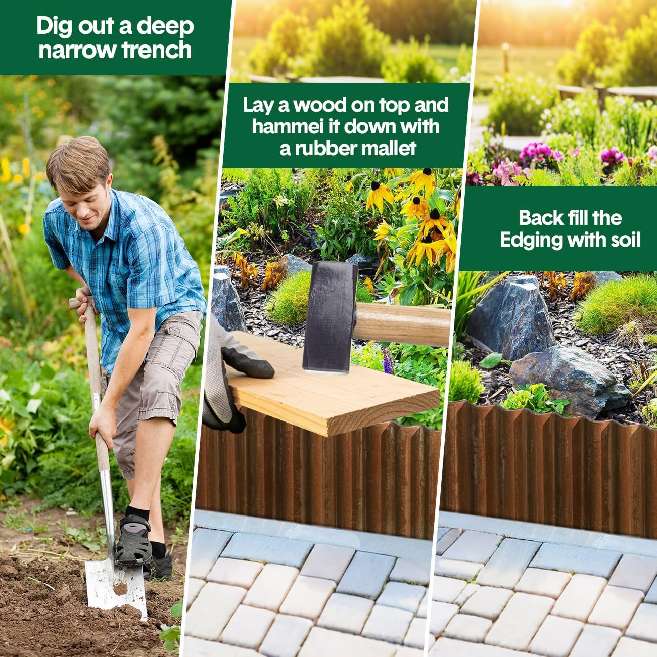 Corrugated Metal Garden Edging image number 4