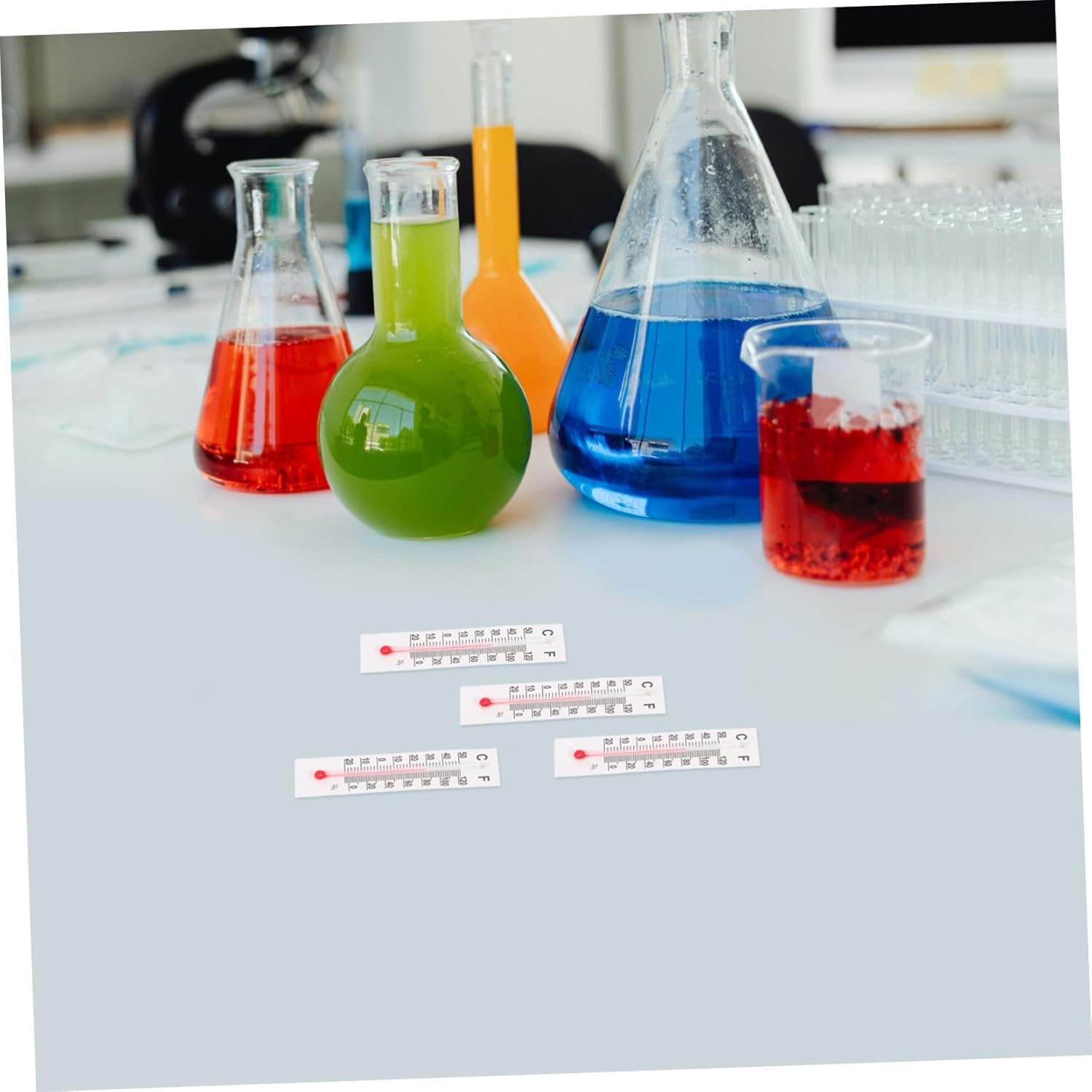 30Pcs Micro Temperature Gauges Portable Pocket Thermometers for Dollhouse Accessories and Decoration Glass Design with Clear Readability for Home and Office Use image number 2