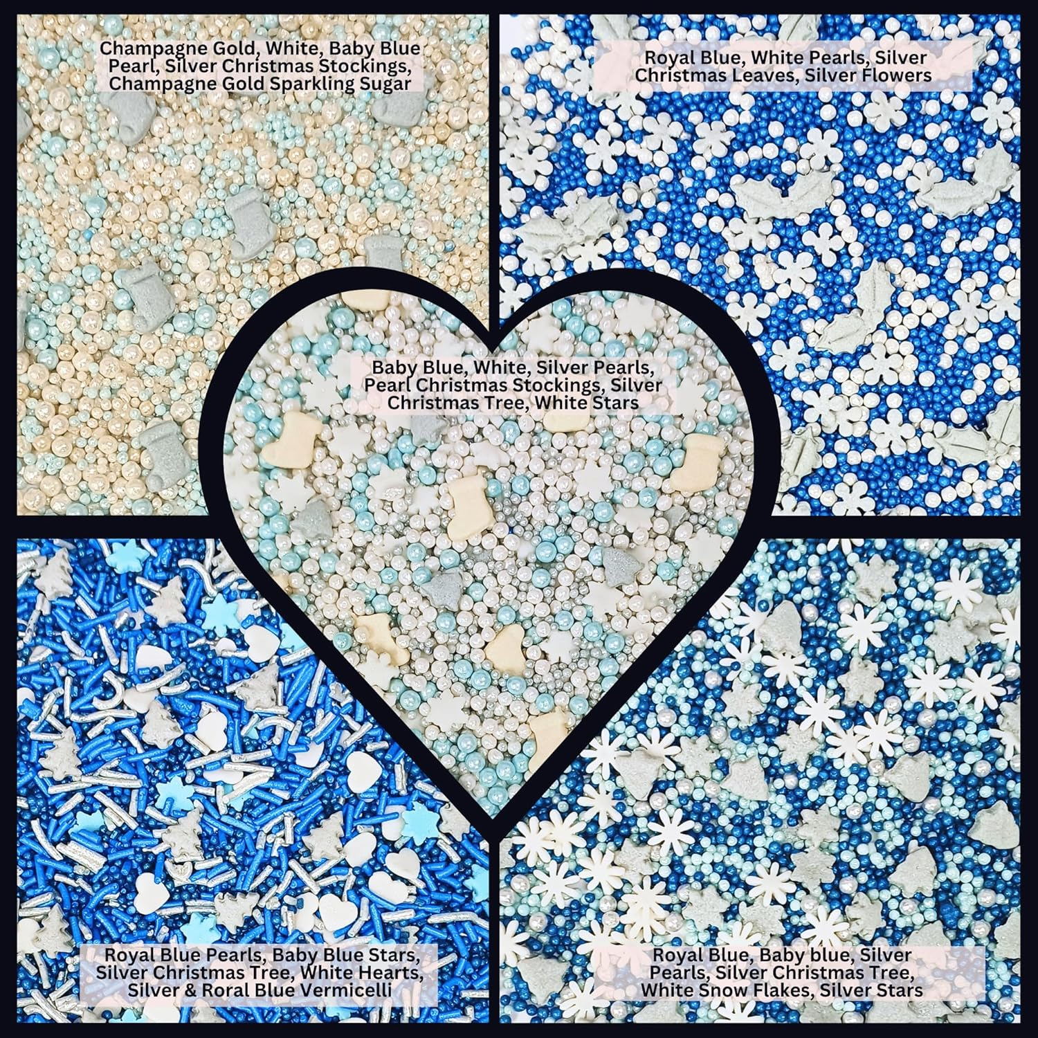 Confect Christmas Sprinkles | Sprinkles for Baking & Cake Decorative | Cookie Sprinkles| Dessert Decorating Sprinkles - 3.5 Oz (New-Cc-Sprinkles-28) - New-Cc-Sprinkles-25 image number 5