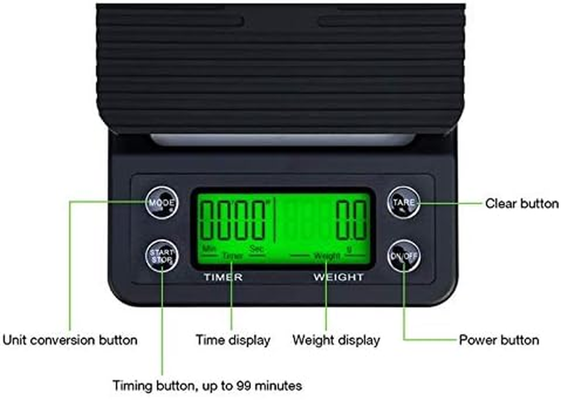 Hand Punch Coffee Scales Timing Electronic Timer Scale Kitchen Scales image number 2