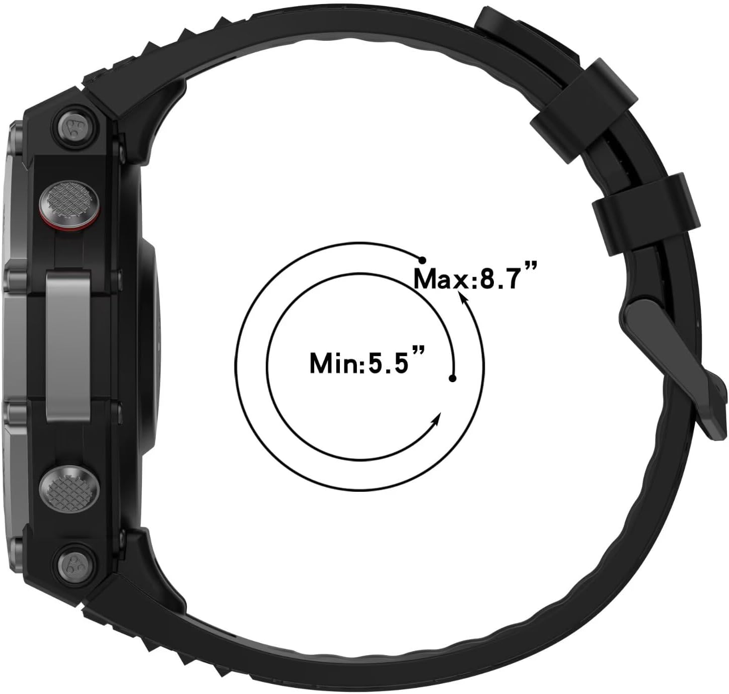 FTRONGRT Strap Compatible with Amazfit T-Rex 3, Soft TPU Silicone, Comfortable Replacement Watch Strap Compatible with Amazfit T-Rex 3. image number 6