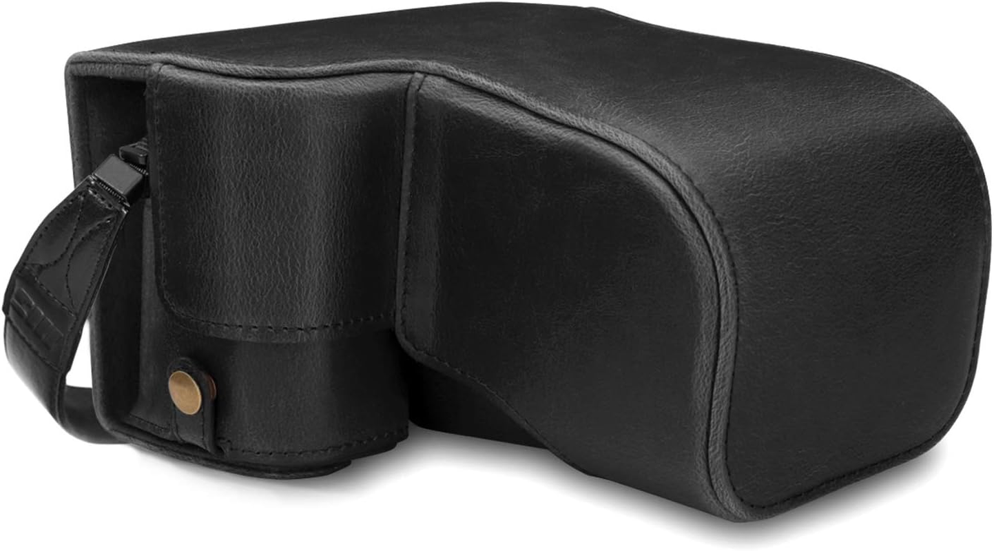 Megagear Sony Alpha A6400 Megagear MG1660 Ever Ready Leather Camera Case Compatible with Sony Alpha A6100, A6400 (18-135Mm) - Black Camera Case, Black (MG1660) image number 1
