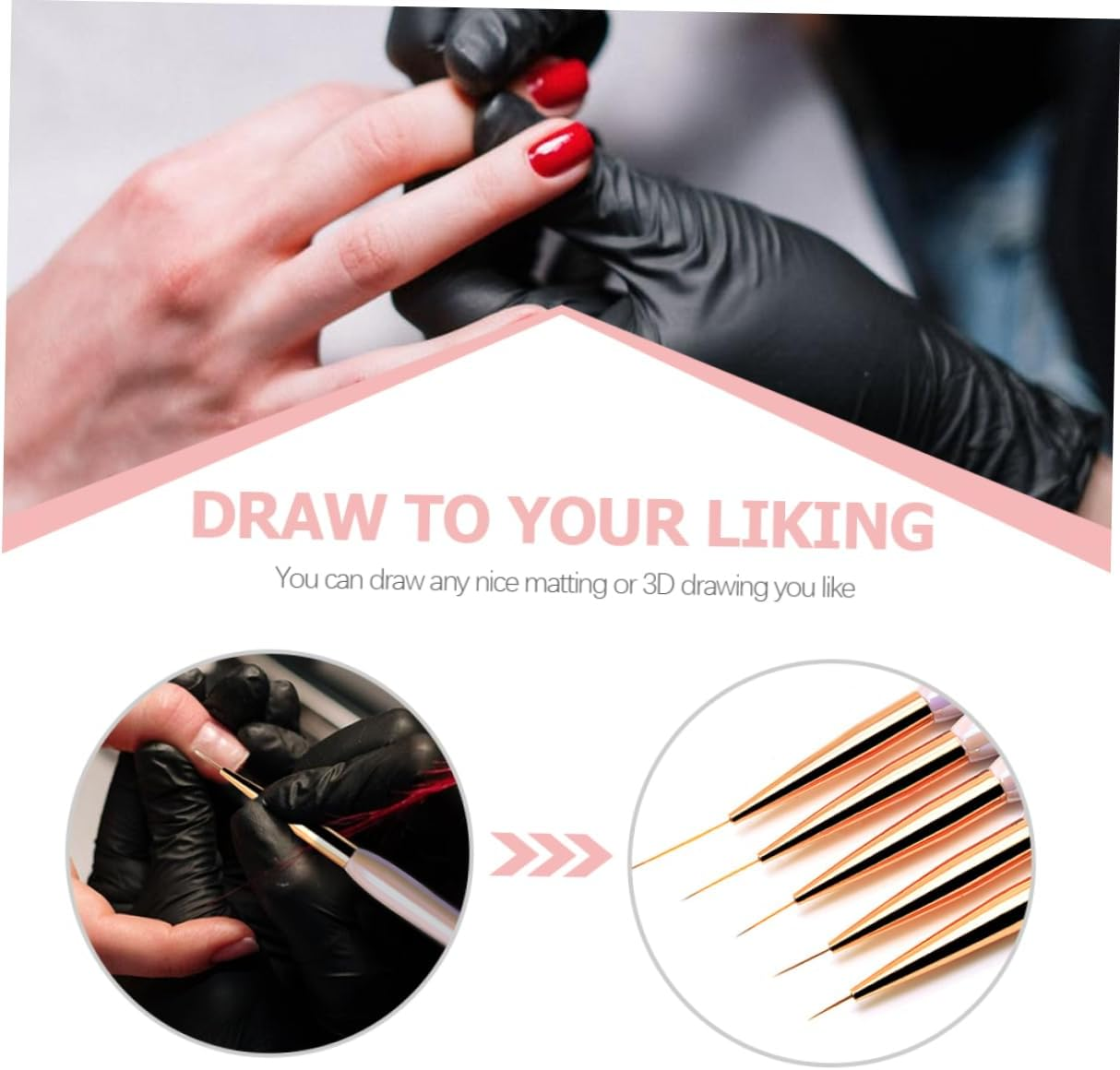 PLAFOPE Nail Art Diy Painting Pen Manicure Tool Fine Detail Brush Nail Brushes image number 6