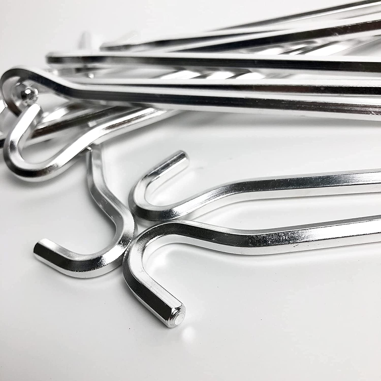 Tent Pegs, 12Pack 7Inch Tent Stakes Heavy-Duty Aluminum Tent Pegs with Hook, Lightweight, Anti-Rust Stakes for Camping, Hiking, and Hard Ground