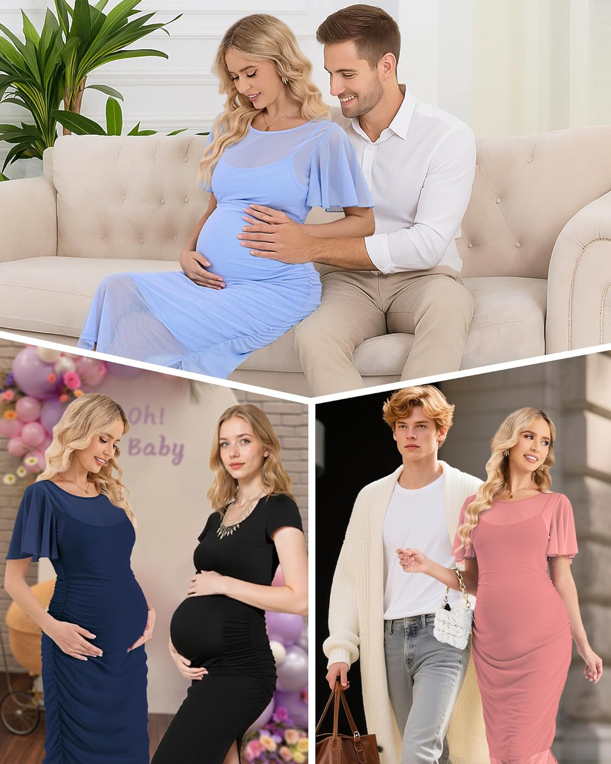 Maternity Dress for Women, Maternity Dresses Summer for Photoshoot, Baby Shower Dress image number 2