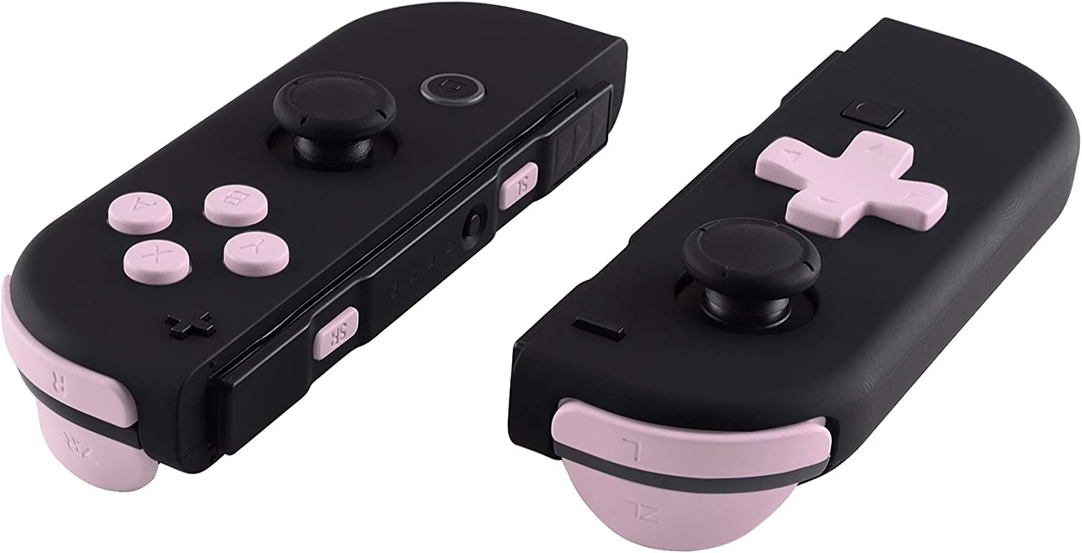 Cherry Blossoms Pink D-Pad ABXY Keys SR SL L R ZR ZL Trigger Buttons Springs, Full Set Buttons for Nintendo Switch Joy-Con & Switch OLED Joycon (D-Pad ONLY Fits for Extremerate Joycon D-Pad Shell) image number 5