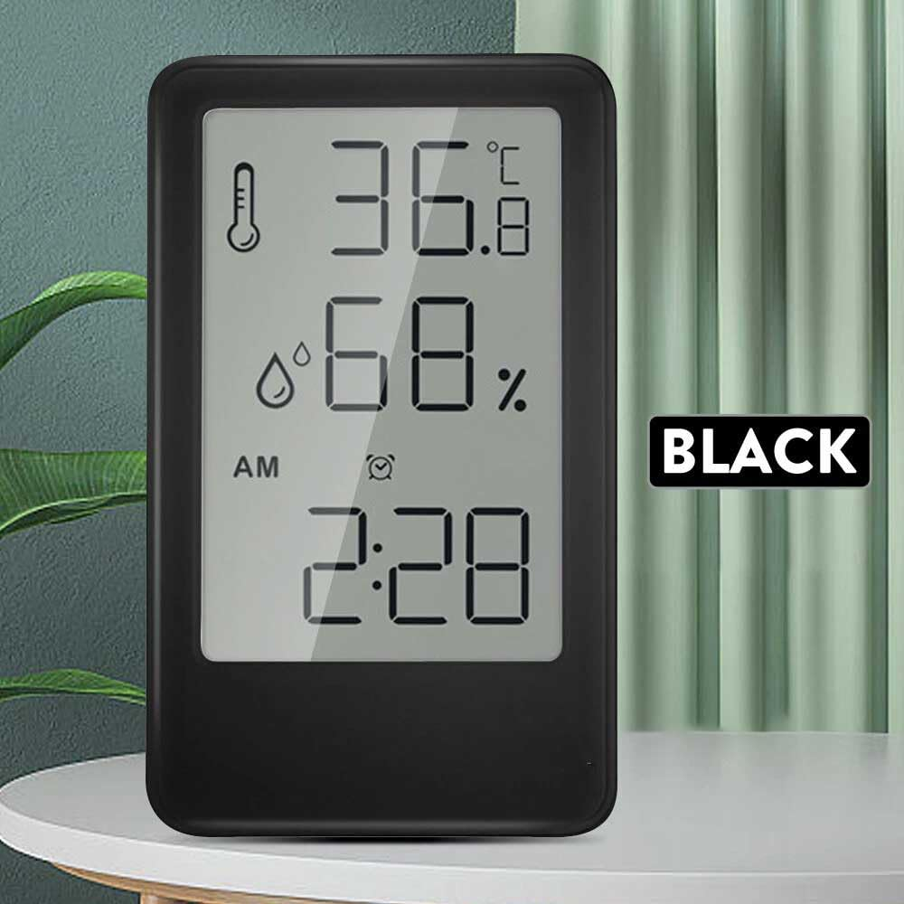 Digital Hygrometer Thermometer, Room Humidity Meter, Temperature Meter Maximum Minimum Recording Temperature Digital Display (Black) - White image number 5