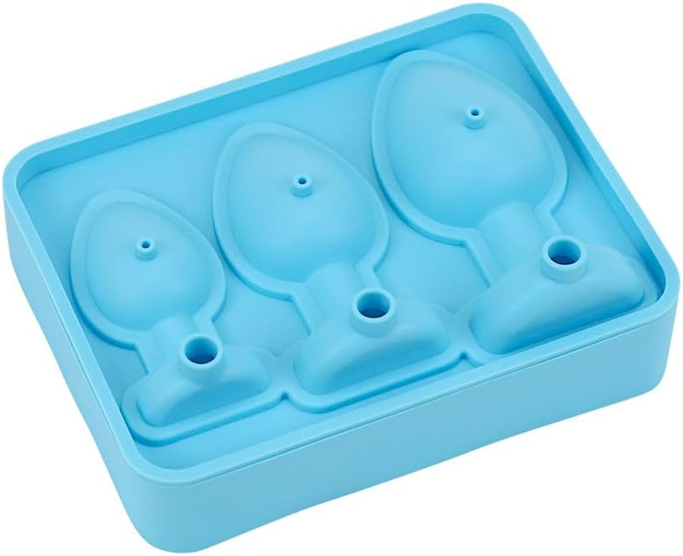 Adult Novelty Ice Cube Trays, Adult Prank Ice Cube Mold,Large Thicked Silicone Fun Shapes Ice Mold for Whiskey Cocktails,Brandy and Juice Beverages (Blue)