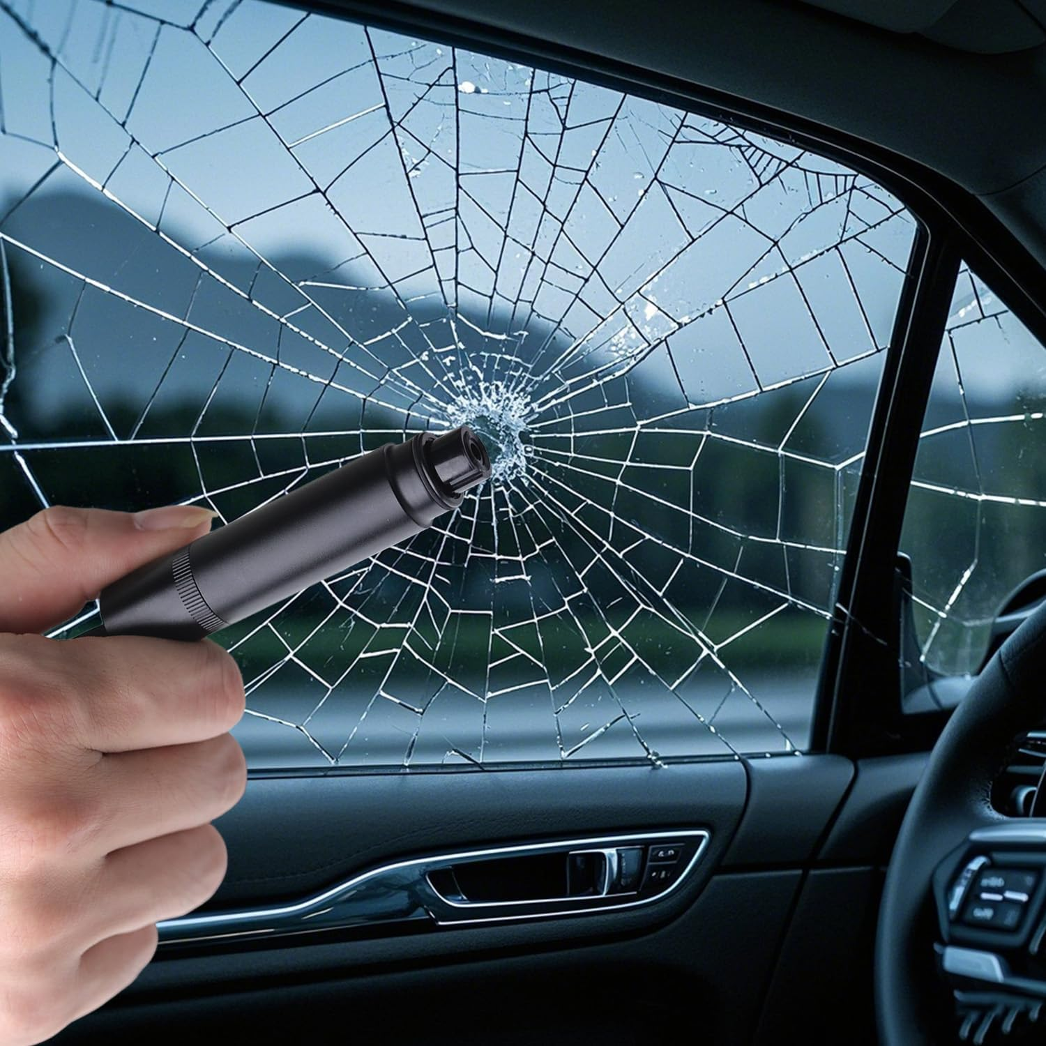 Kaoruo Car Safety Hammer &ndash; Emergency Window Glass Breaker & Seatbelt Cutter Rescue Tool for Auto Escape, Compact Emergency Escape Tool for Cars image number 3