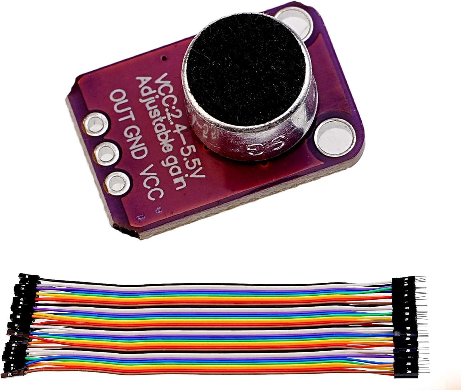 A-DIGISHUO 3Pcs MAX4466 Electret Microphone Sensor Compatible with for Arduino Raspberry Pi ESP32 Sound Sensor Amplifier image number 4