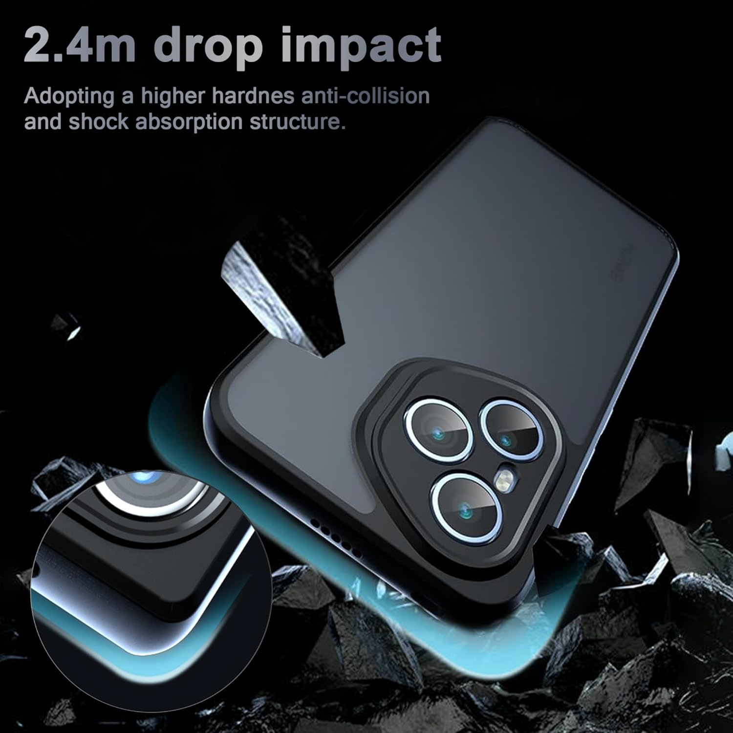 Lemxiee Case for Honor 400 Pro, Anti-Fingerprint, Fall Protection, Non-Slip, Flexible Silicone + Matte Acrylic Protective Mobile Phone Case image number 6