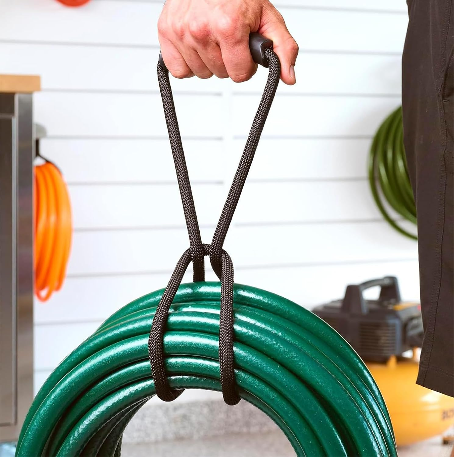 HUAHAITGCH Extension Cord Storage Straps,2 Pack 24 Inch Portable with Carrying Handle Fit Vacuum Hose Holder, Shop Storage,Water Hose Organizer for Your Home, Garage image number 5