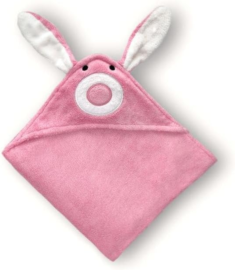 Baby Hooded Towel - Super Absorbent and Luxuriously Soft Baby Towel and Mitt Made from Bamboo and Cotton - Baby Towel Newborn - Generous Size 110 X 65 Cm - Rosa Pink Bunny image number 2