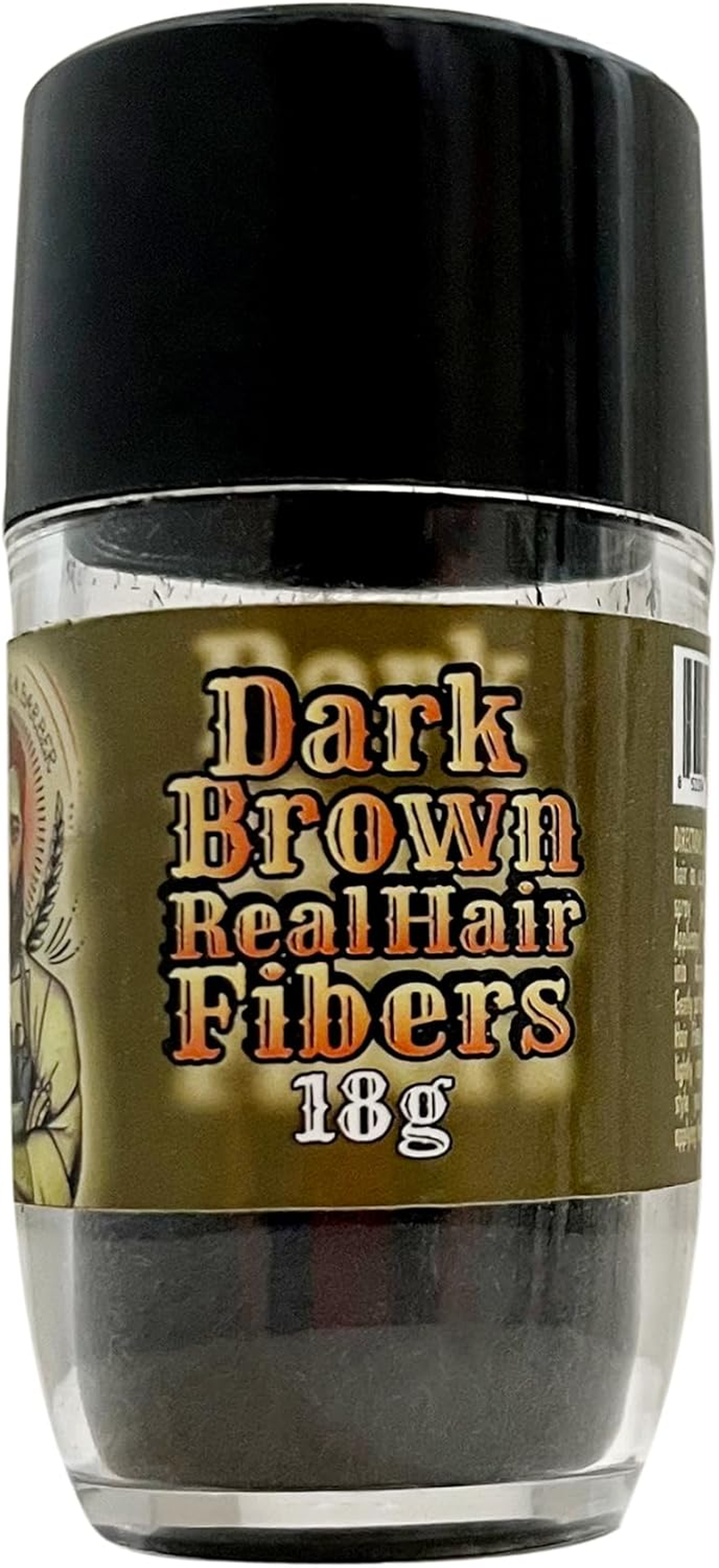 I LOVE BEING a BARBER - Dark Brown Real Hair Fibers and Pump Spray Applicator for Thinning Hair - 100% Natural Texture, Non Synthetic Hair Fibers - Bald Spot Cover up and Enhancement for Men & Women - 18 Gram