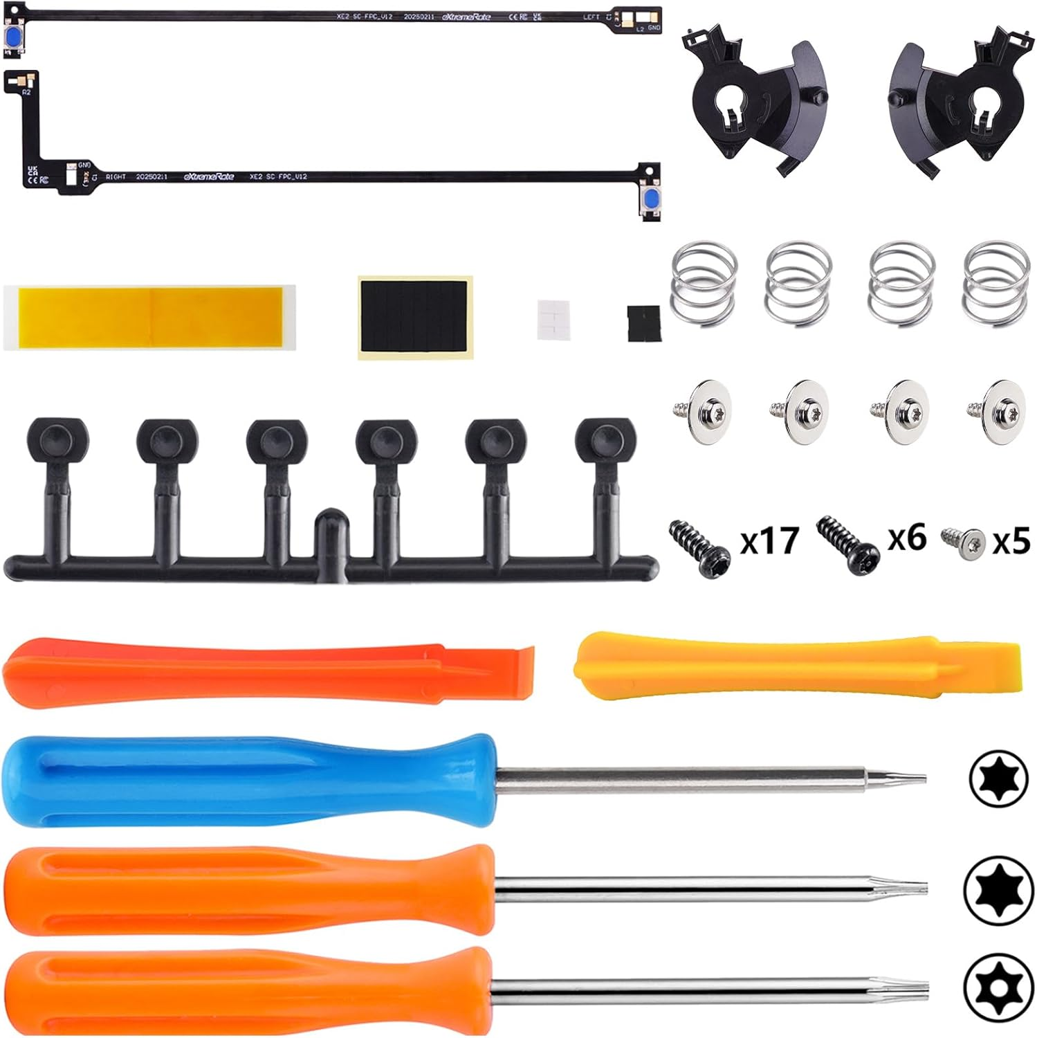 Extremerate Clicky Hair Trigger Stop Kit for Xbox Elite Series 2 Controller Shoulder Buttons, Ergonomic Tactile Switches LT RT Mouse Clicky Kit for Xbox Elite Series 2 Core Controller (Model 1797) image number 2