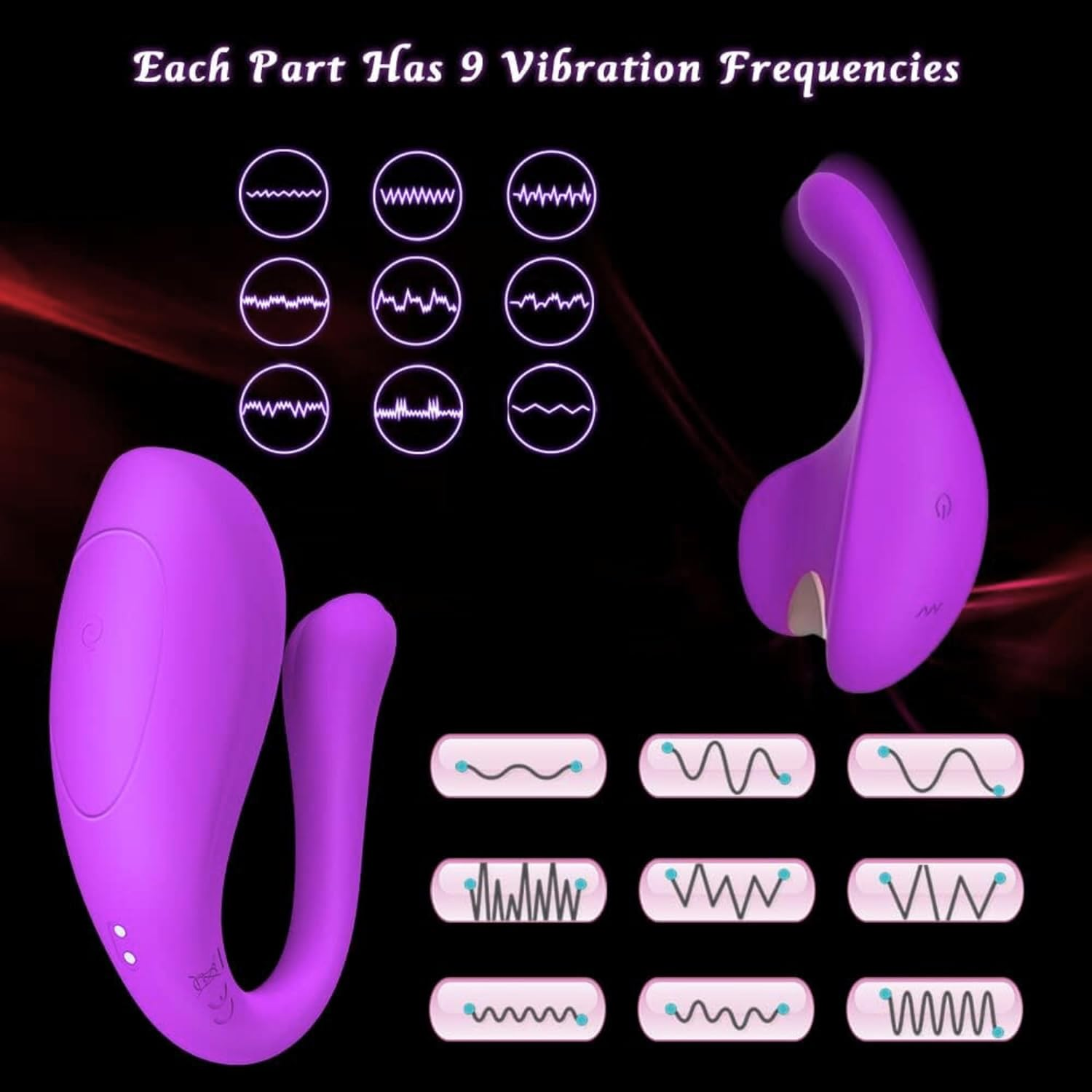 PLEASURE PULSE Wearable G Spot & Clitoral Vibrator &ndash; App & Remote Control Panty Vibrator for Women & Couples, 9+9 Vibration Modes, Magnetic Clip, Rechargeable Silicone Sex Toy for Clit, Vaginal, Anal & Nipple Play &ndash; Euphoria Plum image number 3