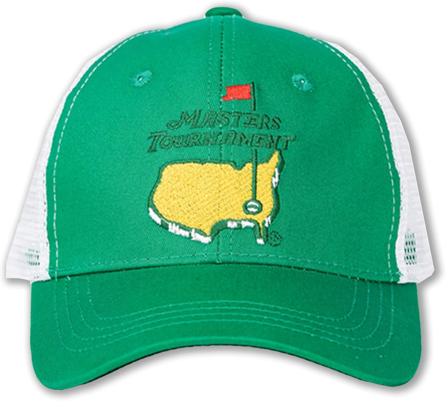 Affezionarsi Masters Hat,Golf Tournament Hat, Embroidered National Flag and Map Baseball Cap, Mesh Cap, for Men and Women, Green with White image number 2