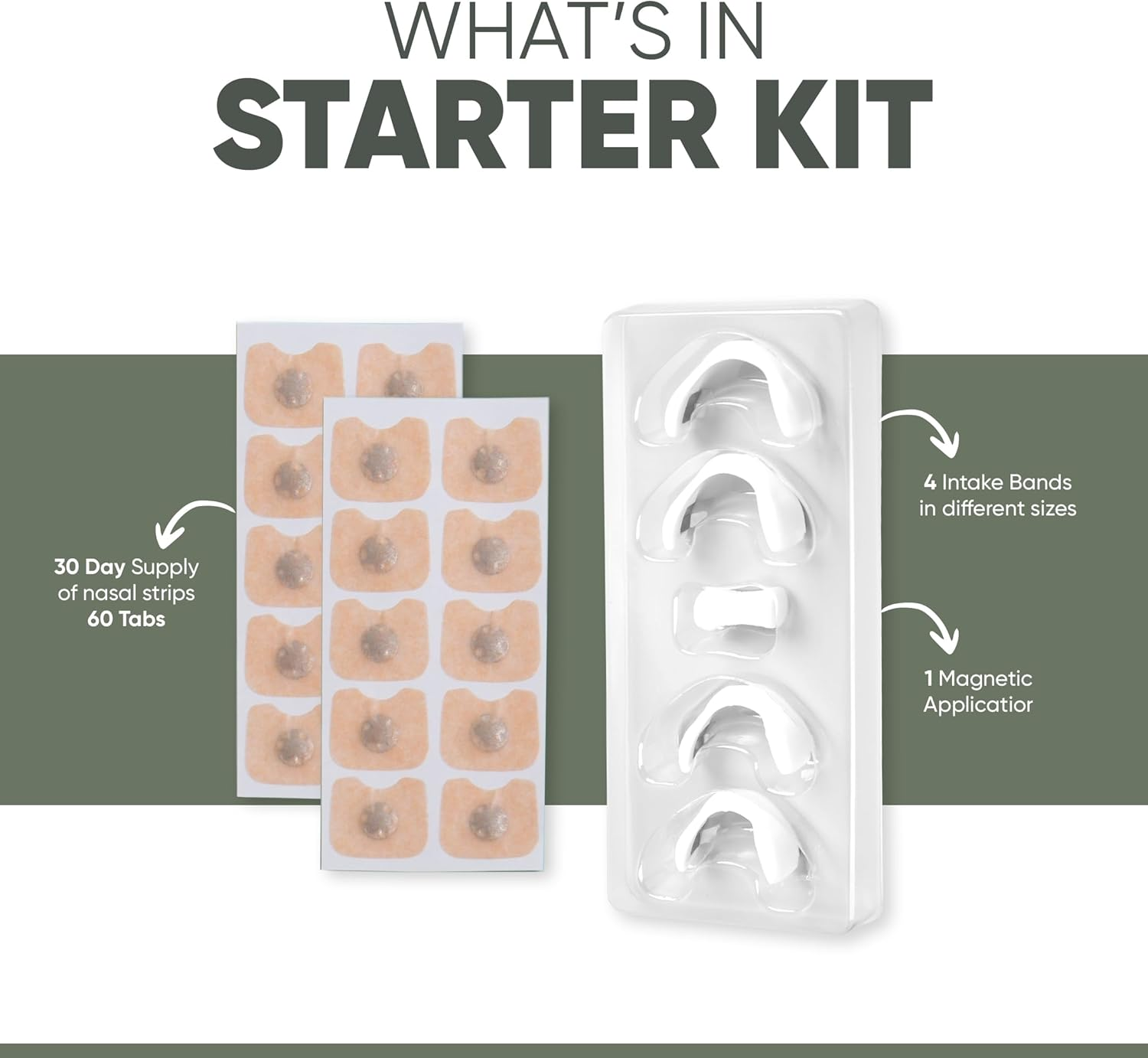 Magnetic Nasal Strips | 30 Days Supply | Extra Hold Snore Reducing Aids | Anti-Snoring Nose Strips for Sleeping | Breathe Right Nasal Strips with Nose Magnet | Intake Breathing Nasal Dilator for Better Sleep | WHITE image number 4