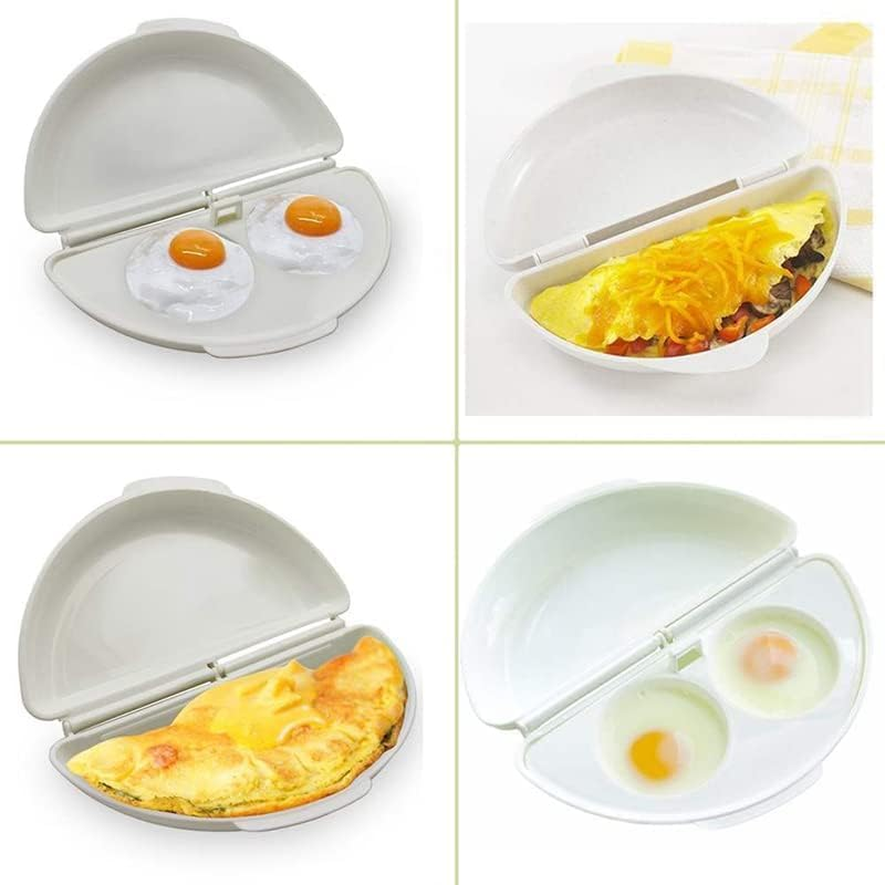 Microwave Egg Cooker for Sandwiches & Omelets &ndash; Bpa-Free Microwave Egg Poacher, Fried Egg Maker, Omelet Maker, & Scrambled Egg Cooker &ndash; 2-Piece Breakfast Maker image number 1