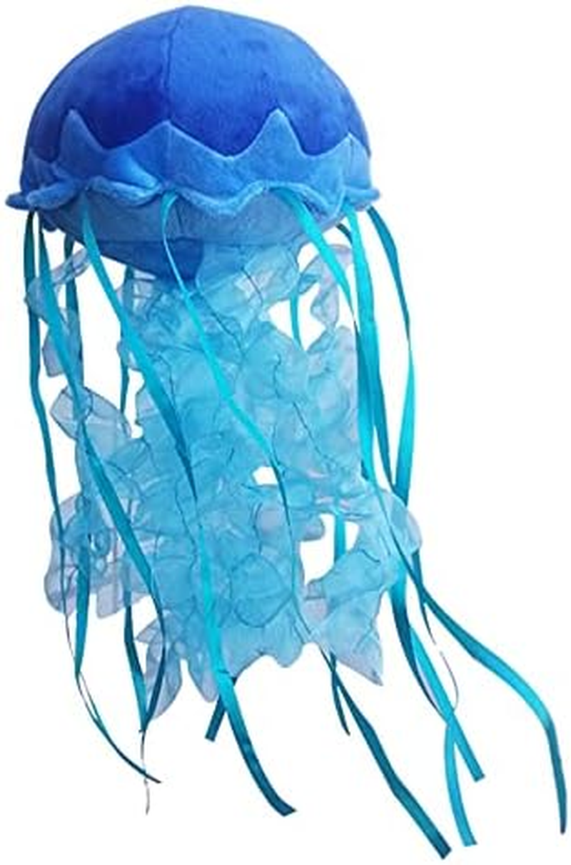 JIANEEXSQ Creative Colorful Jellyfish Stuffed Animal Simulation Sea Animal Jelly Fish Plush Toy for Kids'S Room Decor Birthday Gift (Blue) image number 1