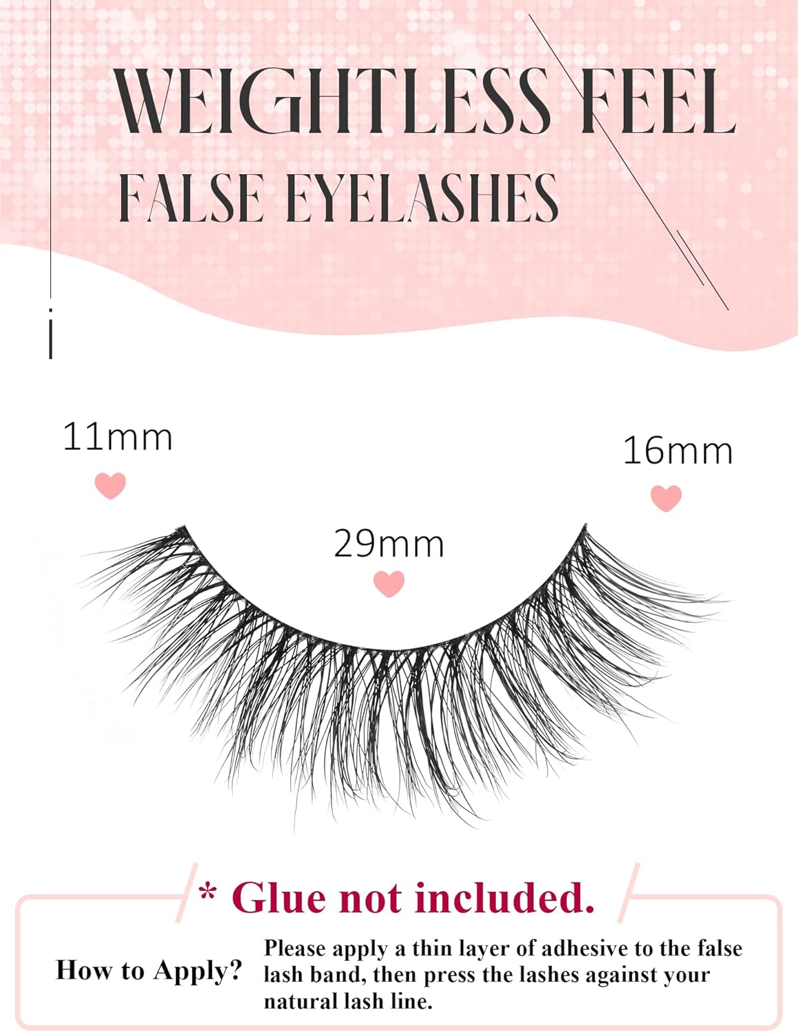 KD02 Mink Natural Eyelashes - Wispy False Lashes for a Natural Look - Cat Eyelashes image number 5