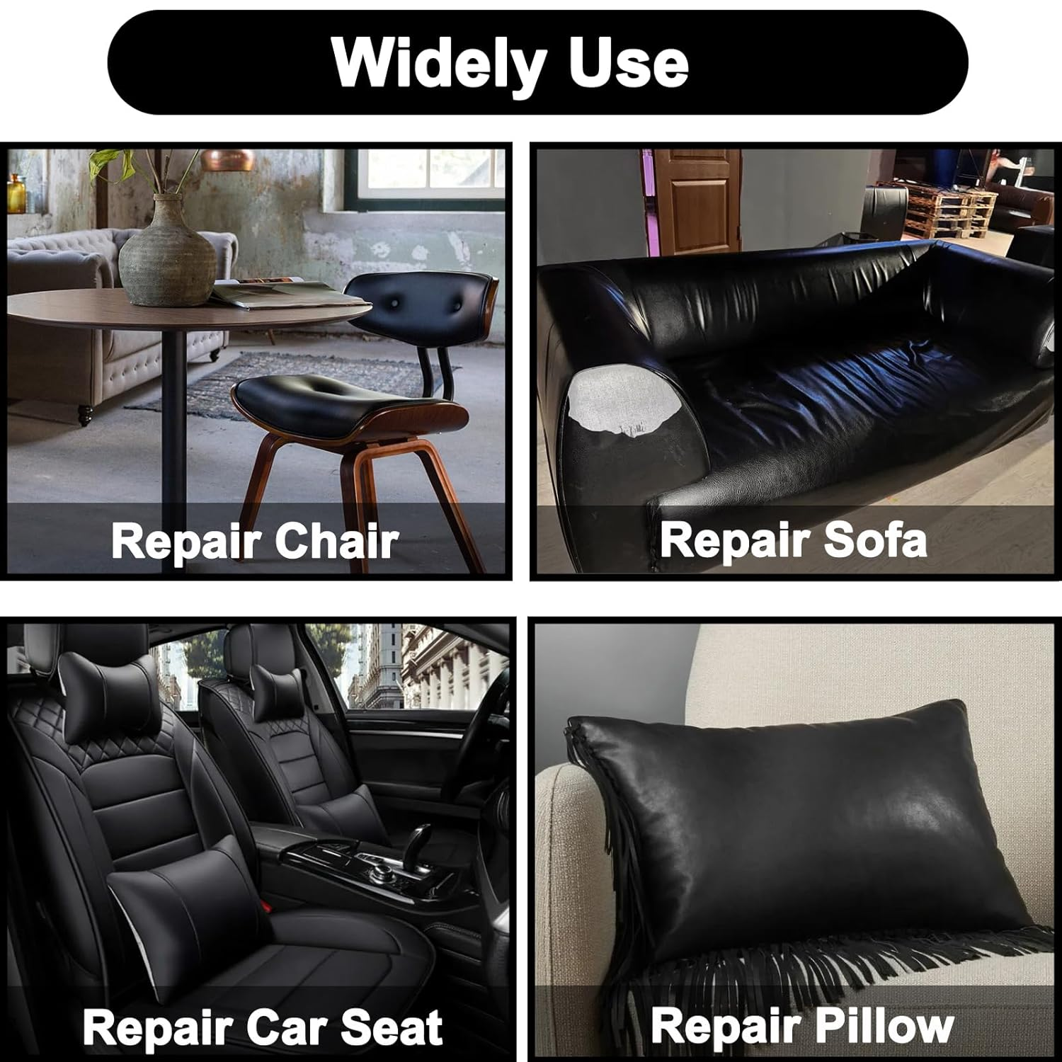 KAIHENG Leather Repair Tape, 3.9INX32FT Waterproof Leather Repair Patch for Furniture, Couches, Sofas, Car Seats, Leather Chairs, Strong Duct Tape, Residue Free image number 5