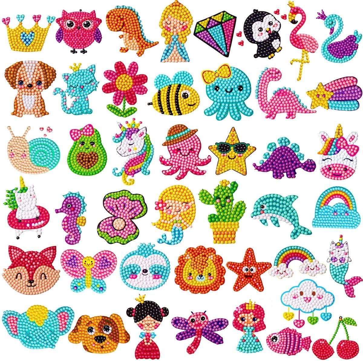 EAPHANT Diamond Art Kits for Kids 44 Designs Diamond Stickers Arts and Crafts Painting Kits for Kids Ages 4-8 8-12 image number 2