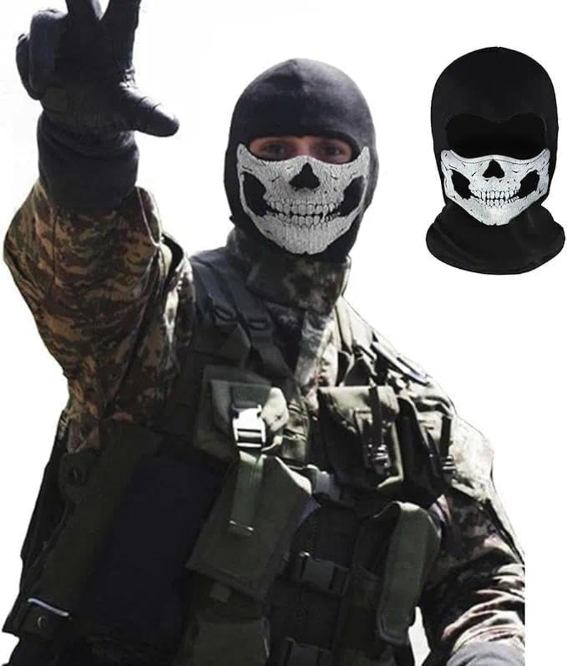 Skull Face Mask, Winter Ski Mask, Universal Fit, High Performance Mask, Snug Fit, Suitable for Men and Women, Winter Protection, Compatible with Skiing, Cycling, Hiking, Running, Leralsta image number 2