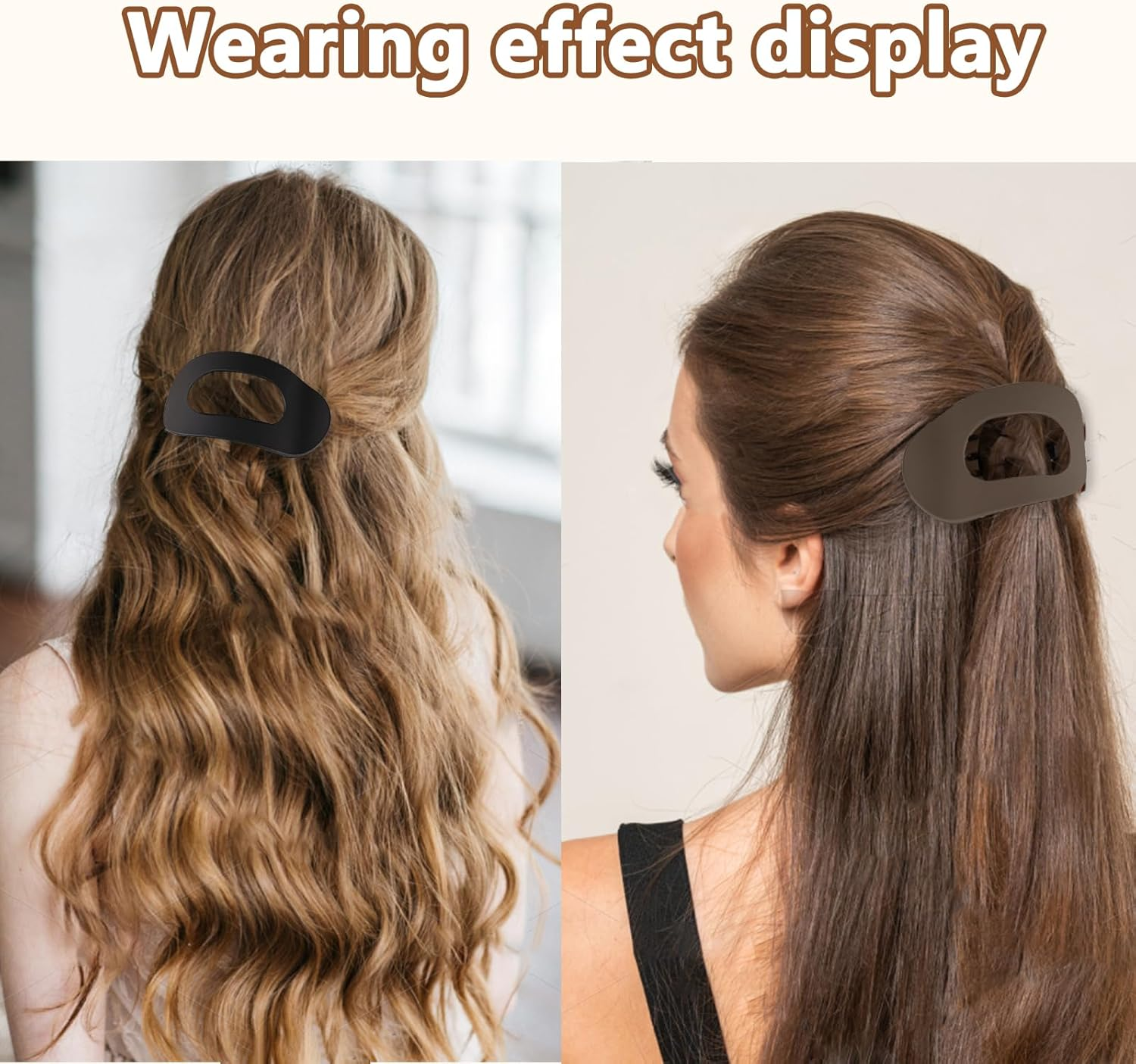 Tenalucy Set of 4 Hair Clips, Matte Hair Clips, Women'S Hair Claw Clips, Non-Slip Hair Clips for Women, French Hair Clips Set, Strong Hold, Plastic, French, Double Row Teeth (4 Colours) image number 4