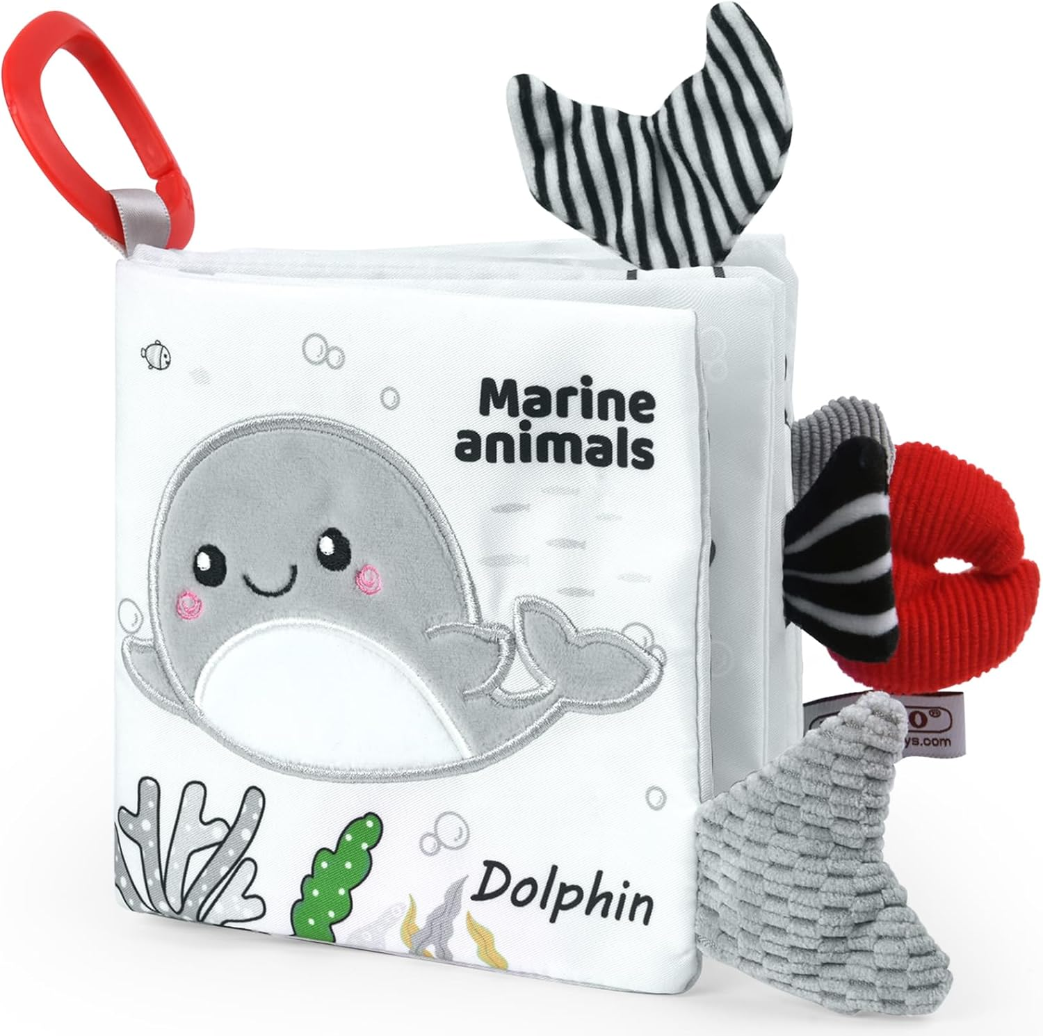 Vicloon Soft Cloth Baby Books - 0-6 Months, 3D Black & White High Contrast Books image number 1