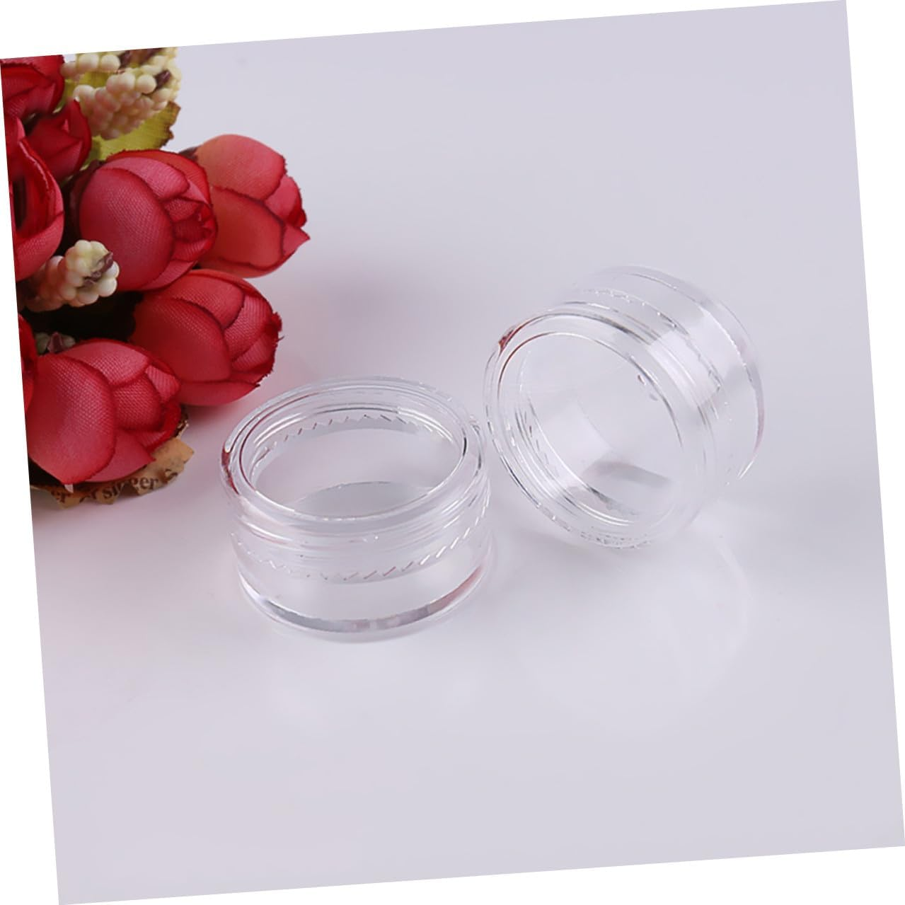 Anneome 50Pcs 5Ml 5G round Plastic Cosmetic Jars Refillable Containers for Loose Powder Eyeshadow Face Cream Portable Empty Pots image number 5