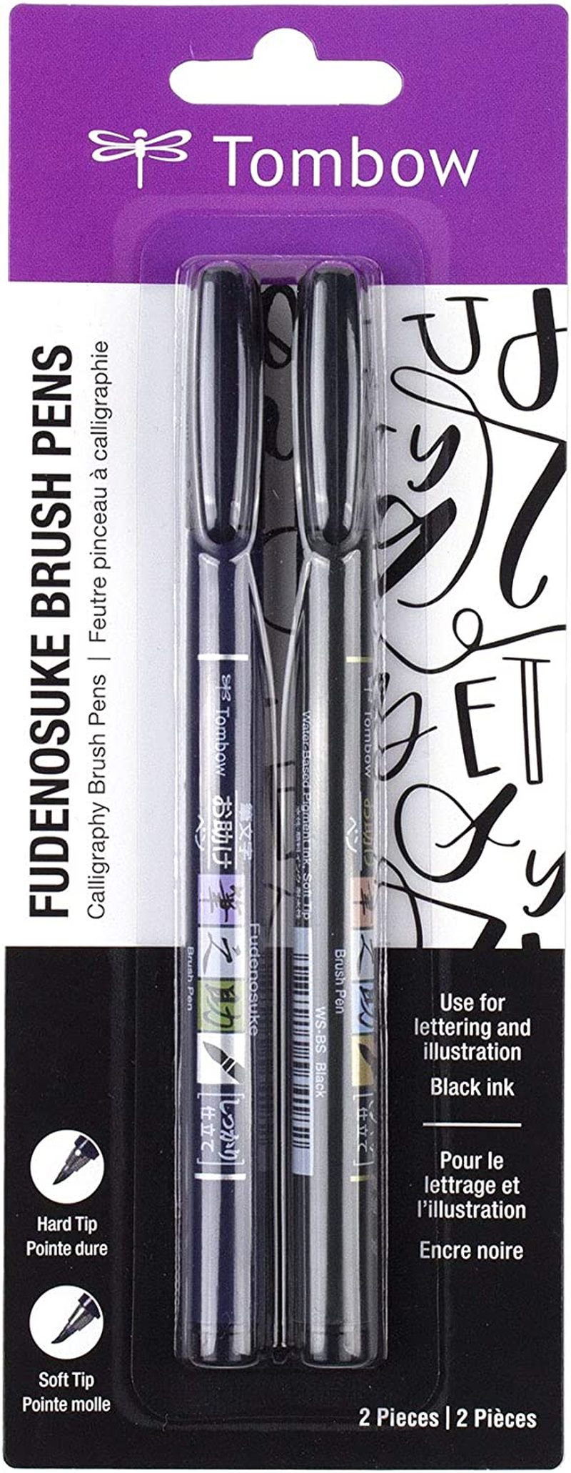 Tombow Fudenosuke Brush Pen 2 Pens Set image number 2