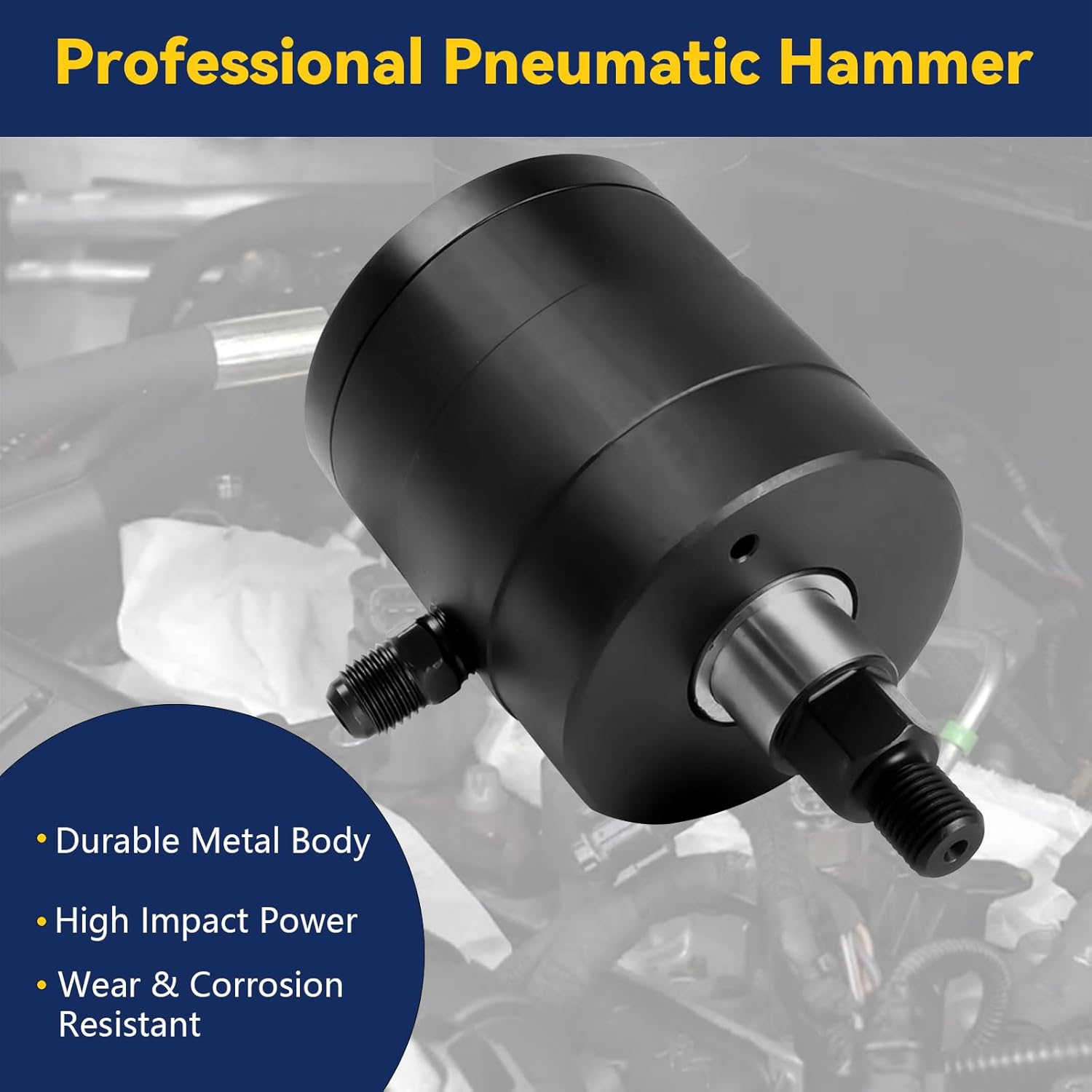 Diesel Mechanic Tools Pneumatic Puller Set for Injector Diesel Tools Pneumatic Injector Puller with Adapters, Pneumatic Diesel Injector Extractor Tool Diesel Injector Puller Set for Diesel Engines image number 2