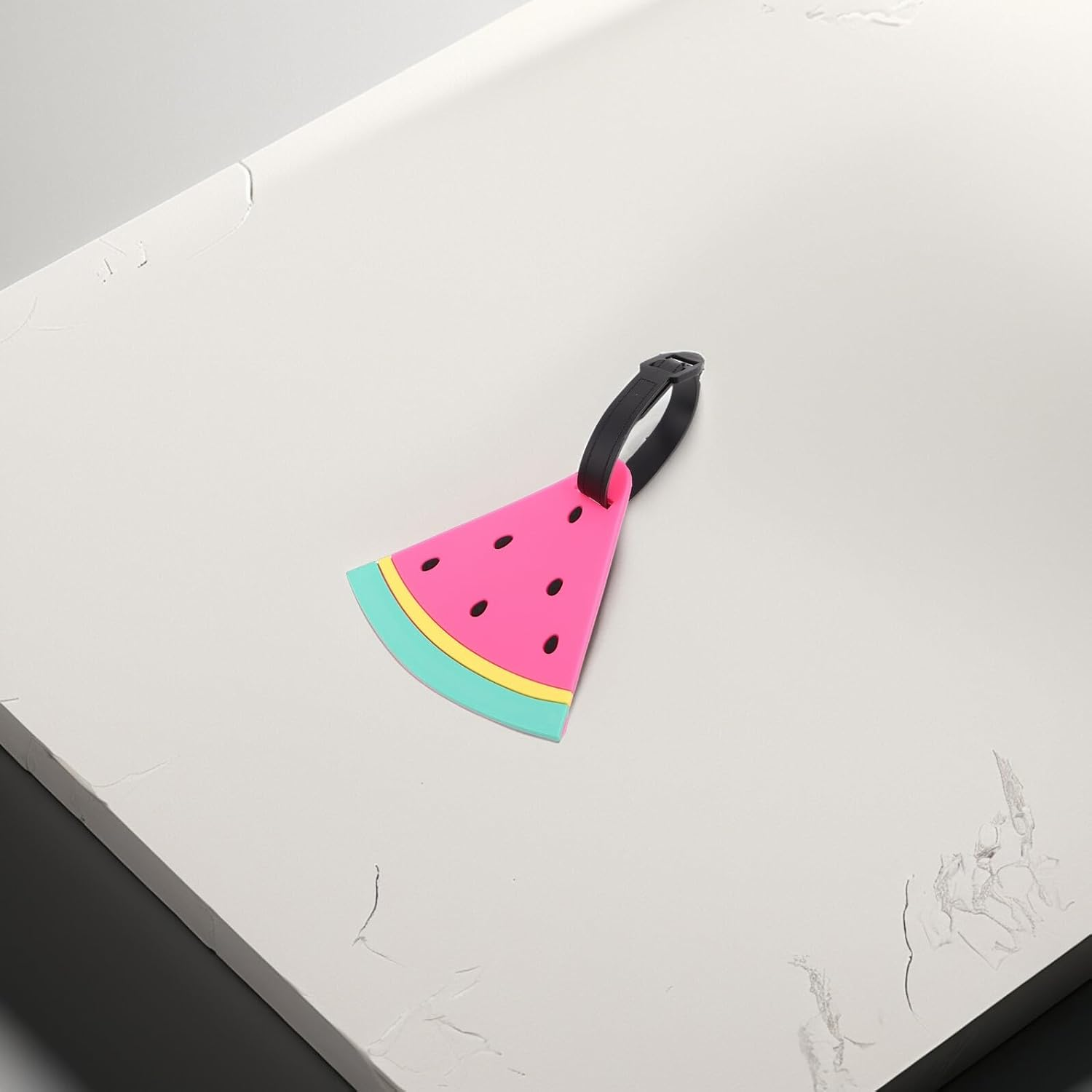 DIKACA PVC Watermelon Luggage Tags for Women Lightweight Travel Id Labels for Holiday Suitcases Versatile Baggage Tags for Beach Trips Compact and Flexible Travel Essentials image number 3